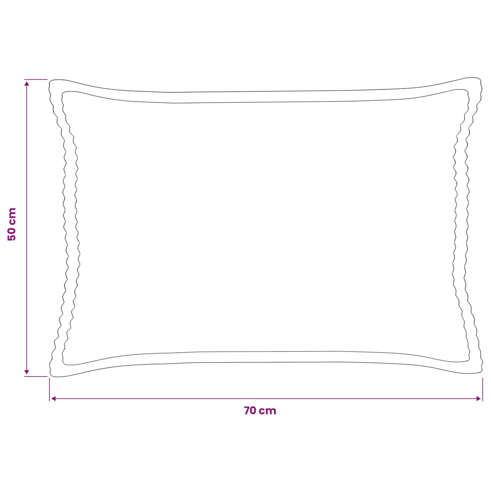 Párna huzat 2 db houten sötétszürke 50 x 70 cm cord