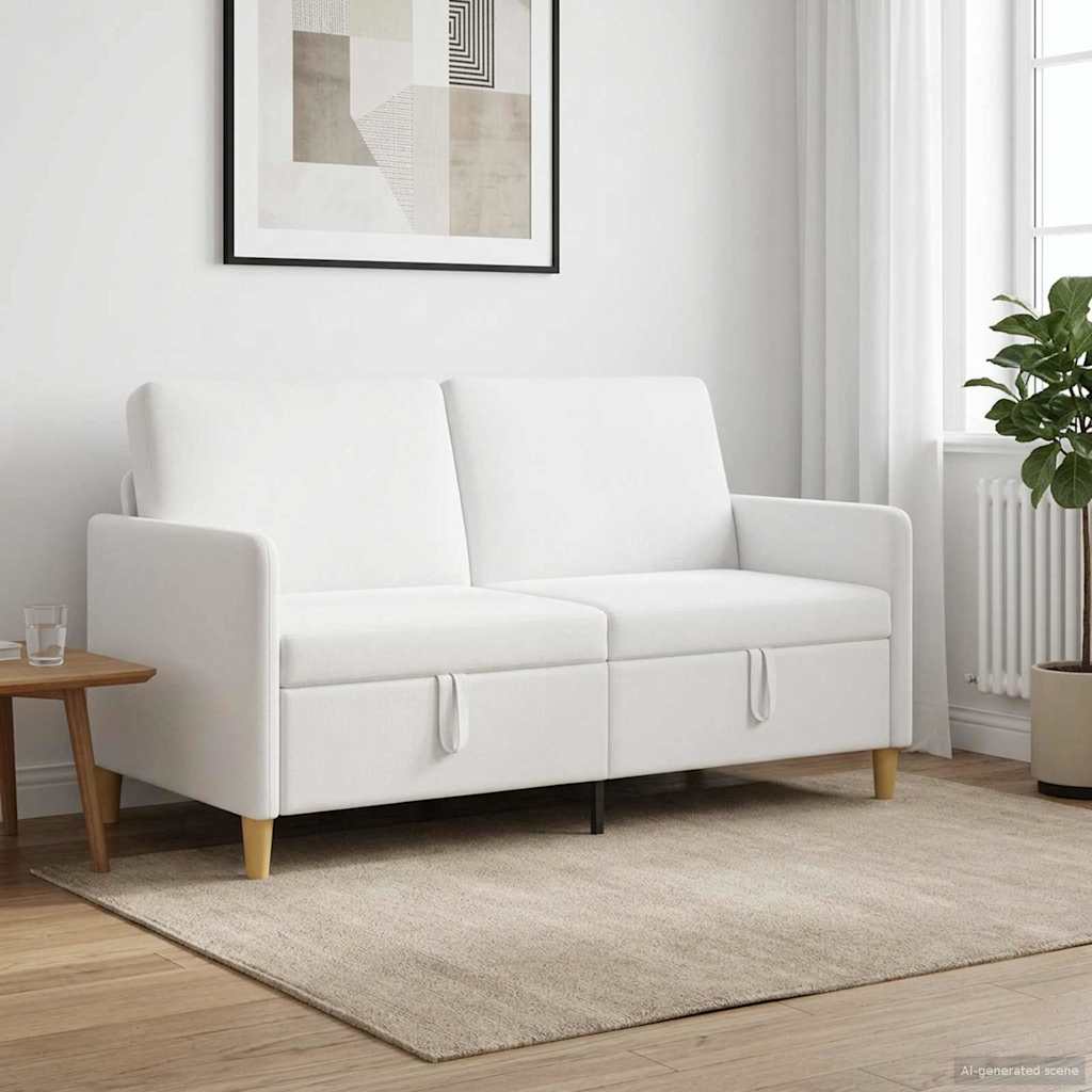 Tárolós kanapé fehér 152 x 78 x 87 cm poliészter