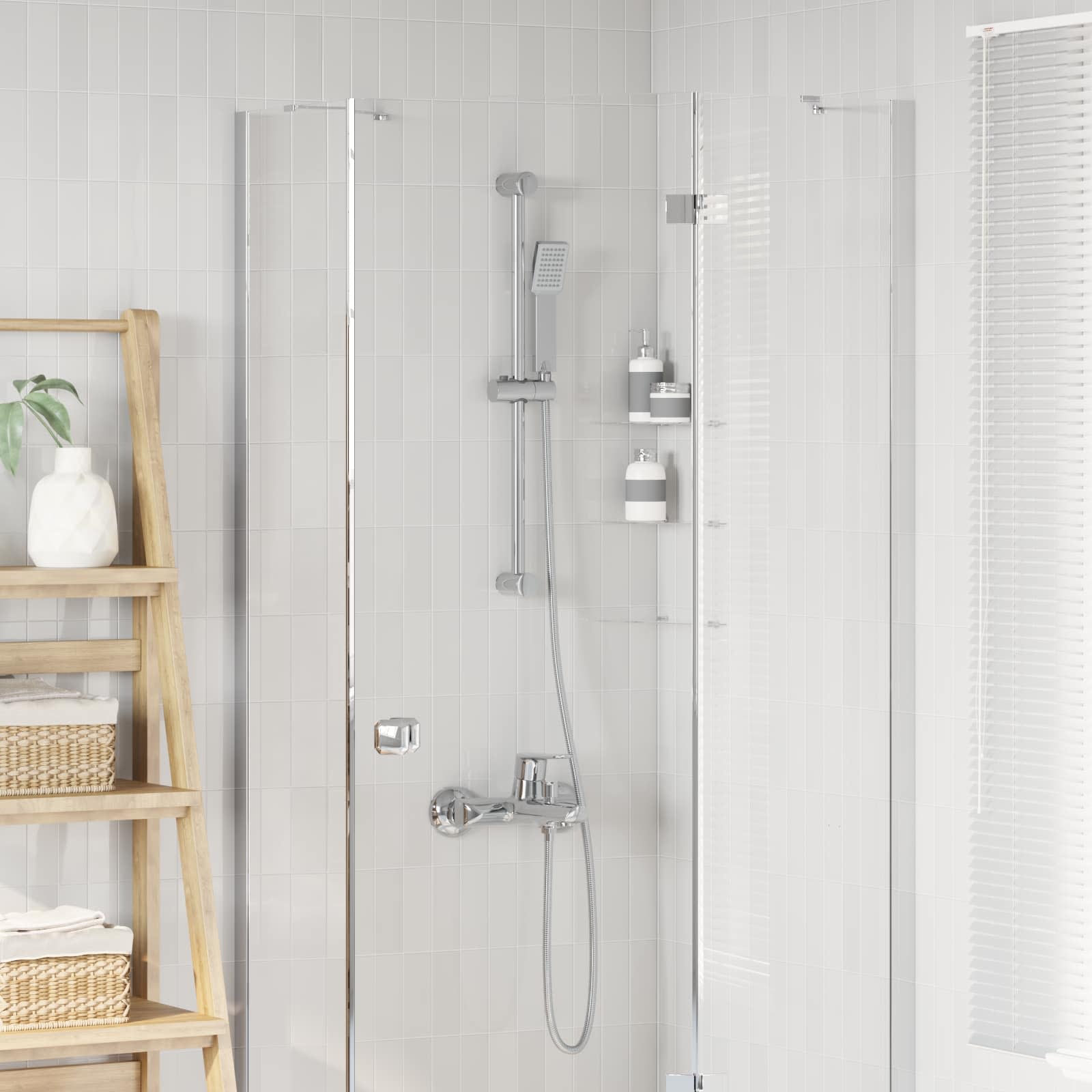 Zuhanyrendszer készlet krómszínű 70 cm rozsdamentes acél