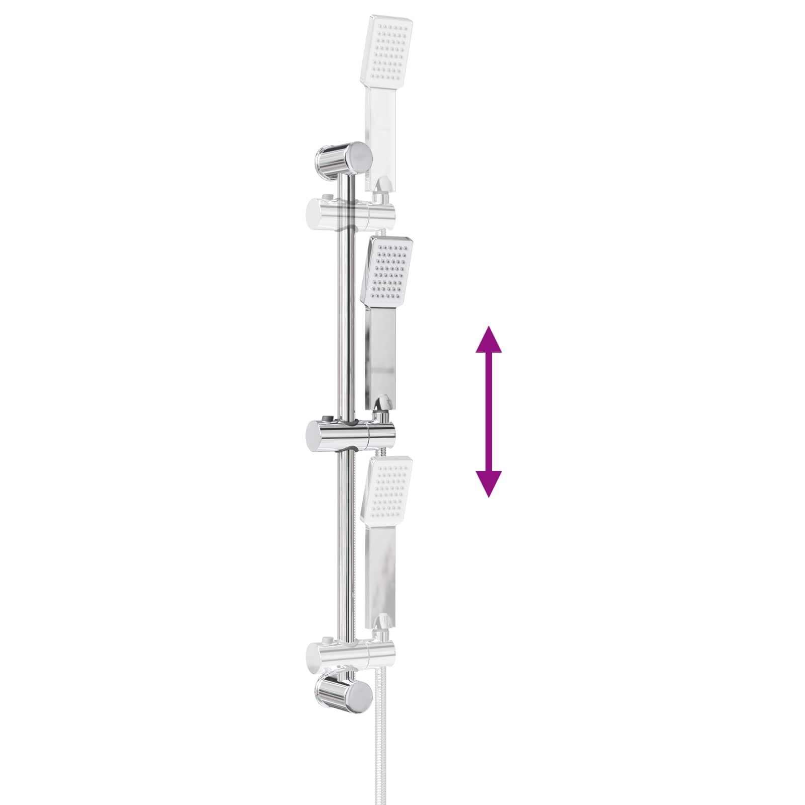 Zuhanyrendszer készlet krómszínű 70 cm rozsdamentes acél