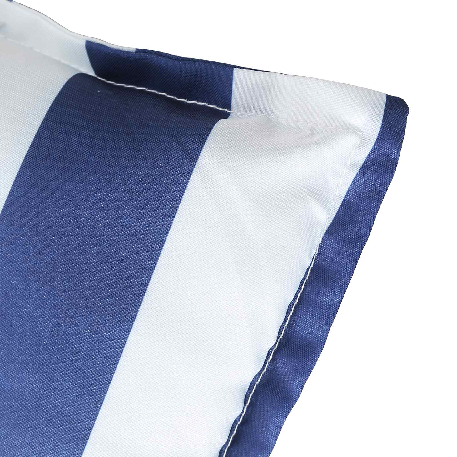 Kültéri párna 6 pcs kék és fehér 120 x 50 x 7 cm szövet