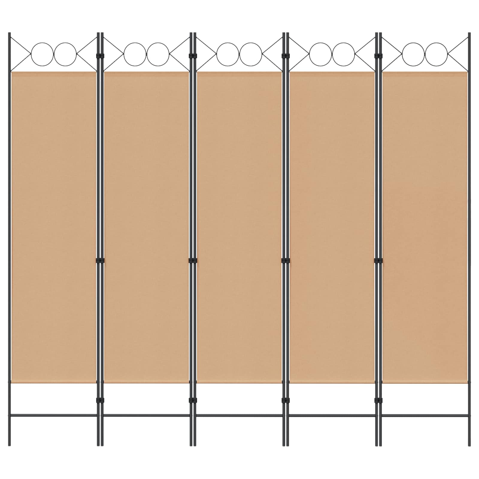 5-paneles szoba elválasztó bézs 200 x 180 cm szövet