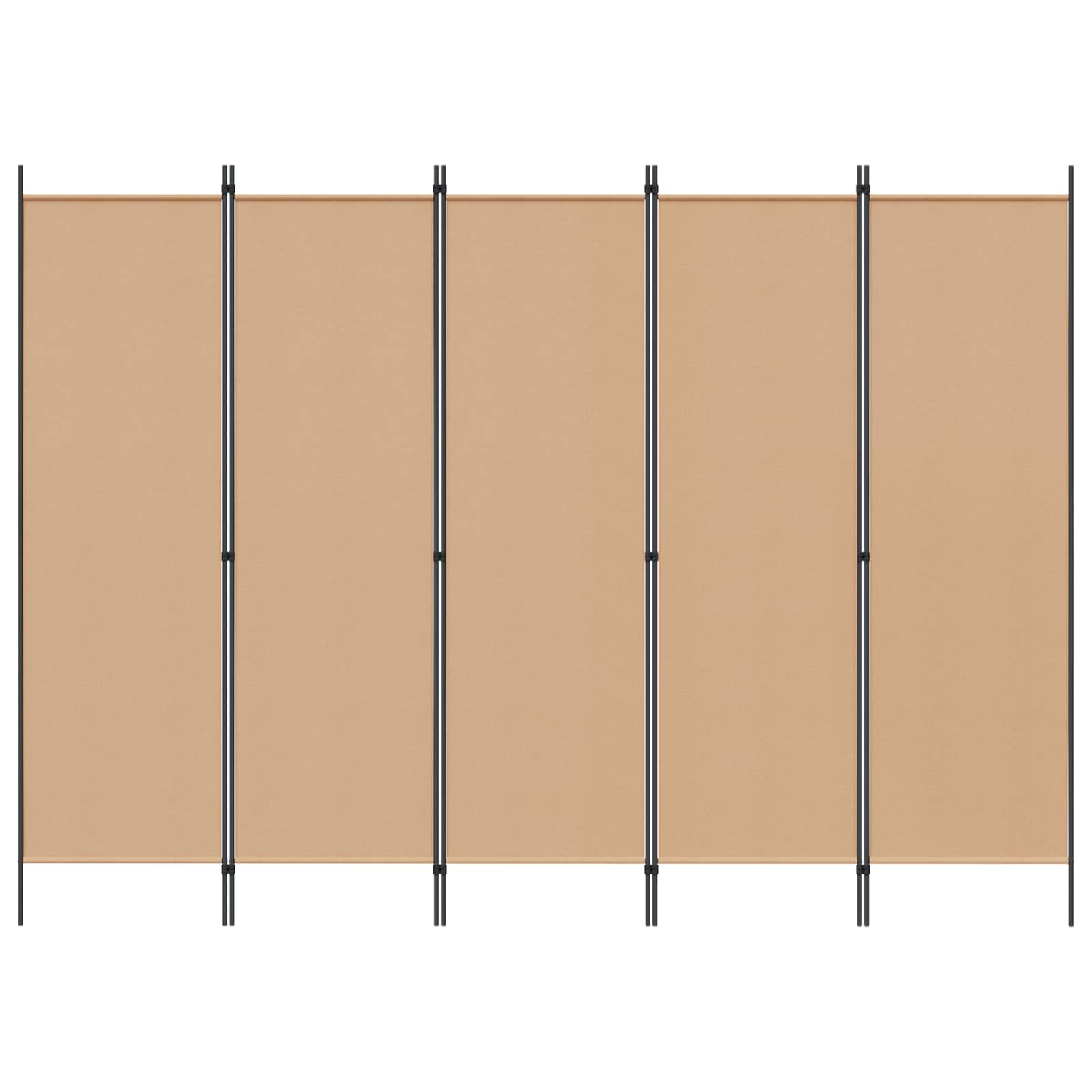5-paneles szoba elválasztó bézs 250 x 180 cm szövet