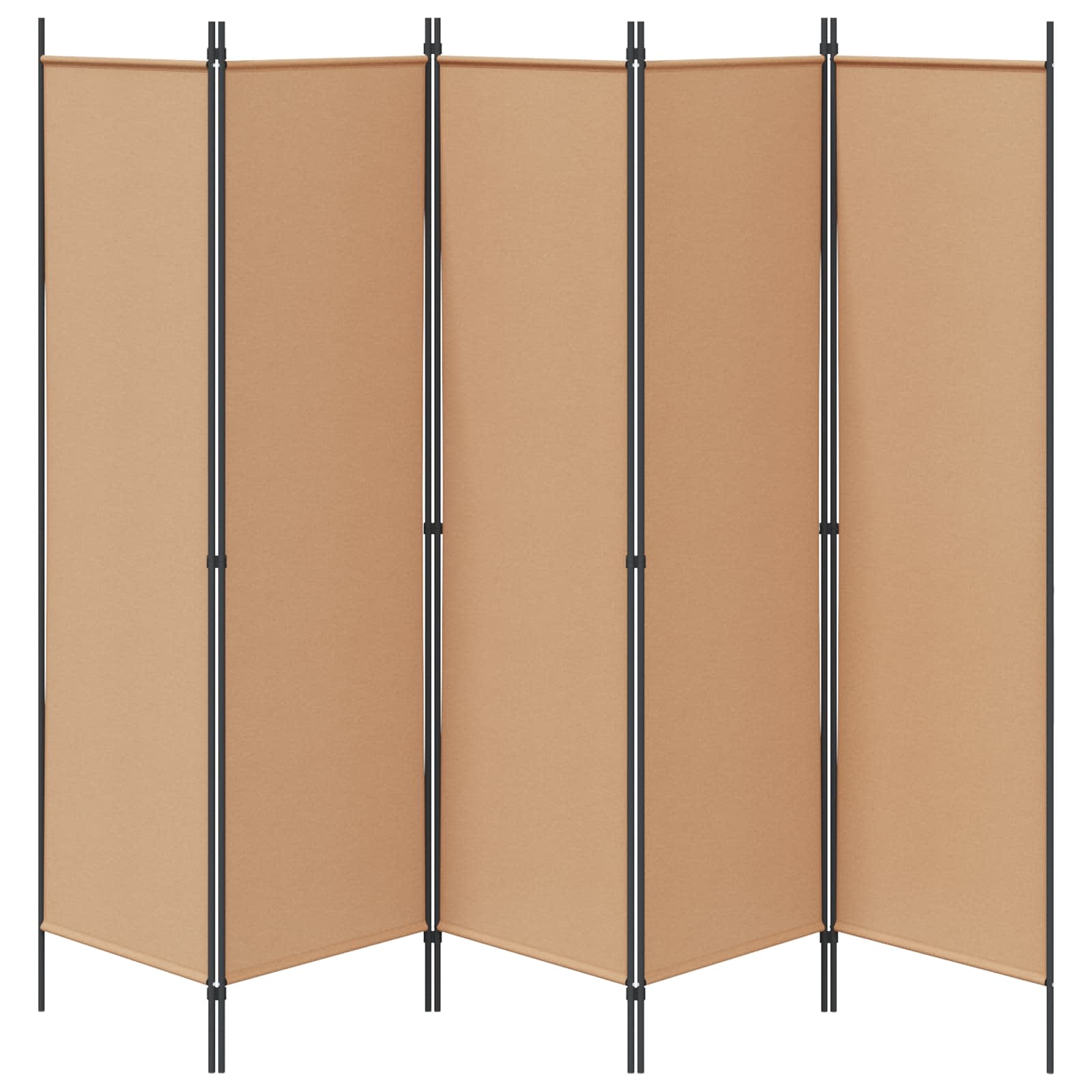 5-paneles szoba elválasztó bézs 250 x 180 cm szövet