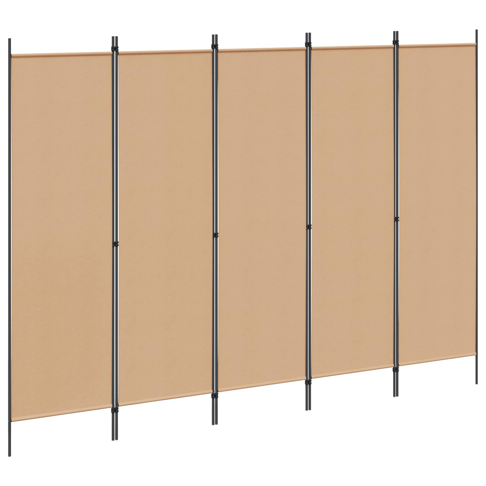 5-paneles szoba elválasztó bézs 250 x 180 cm szövet