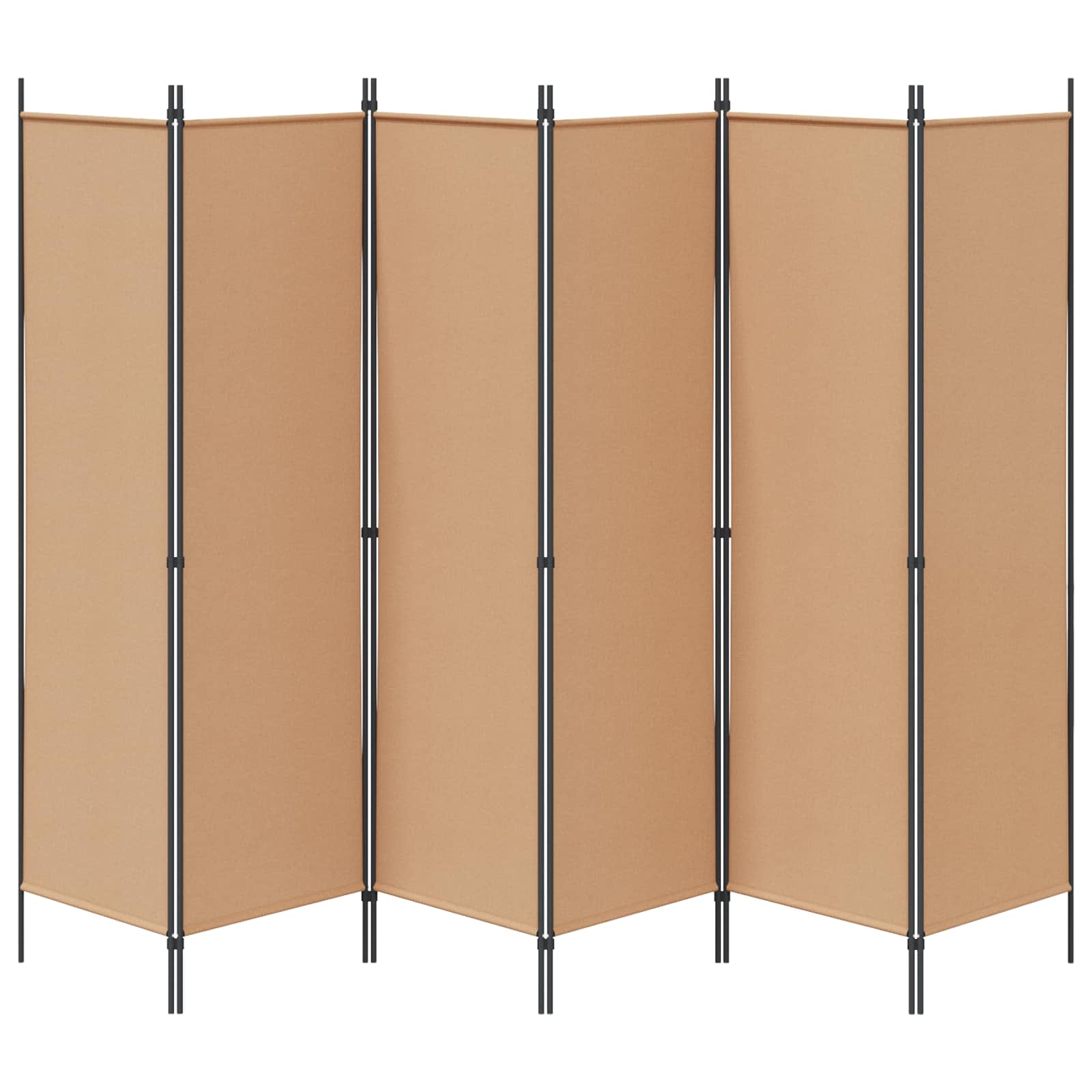 6-paneles szobaelválasztó bézs 300 x 180 cm szövet