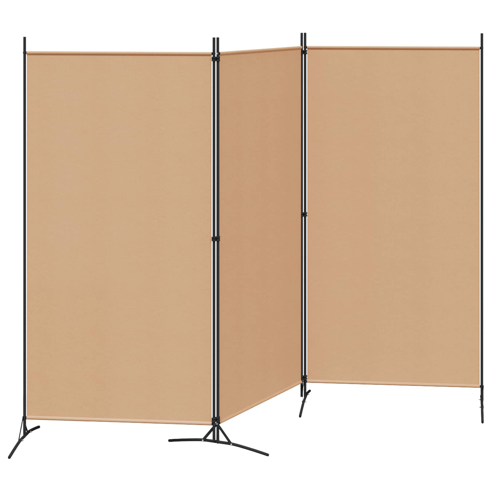 3-panelos válaszfal bézs 260 x 180 cm szövet