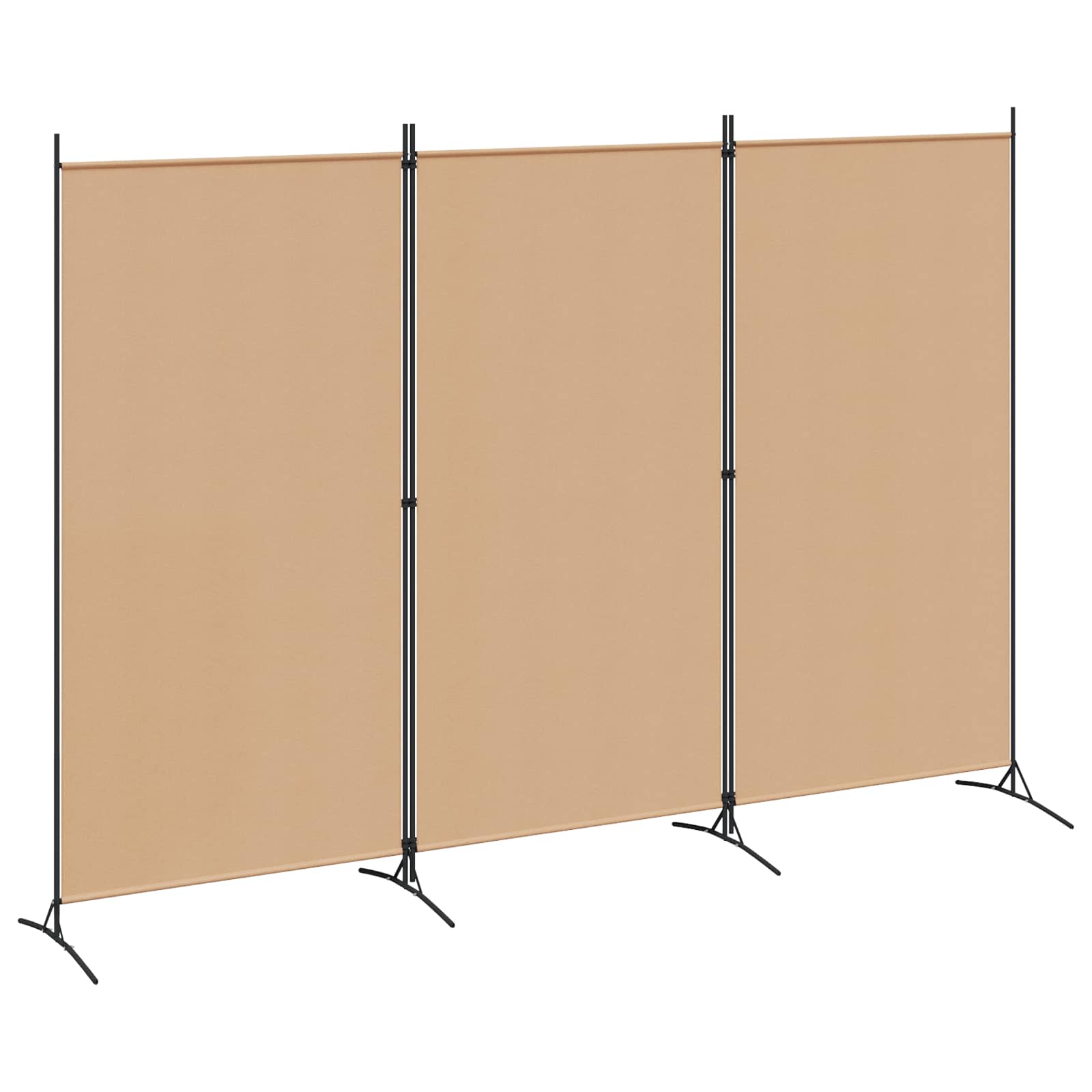 3-panelos válaszfal bézs 260 x 180 cm szövet