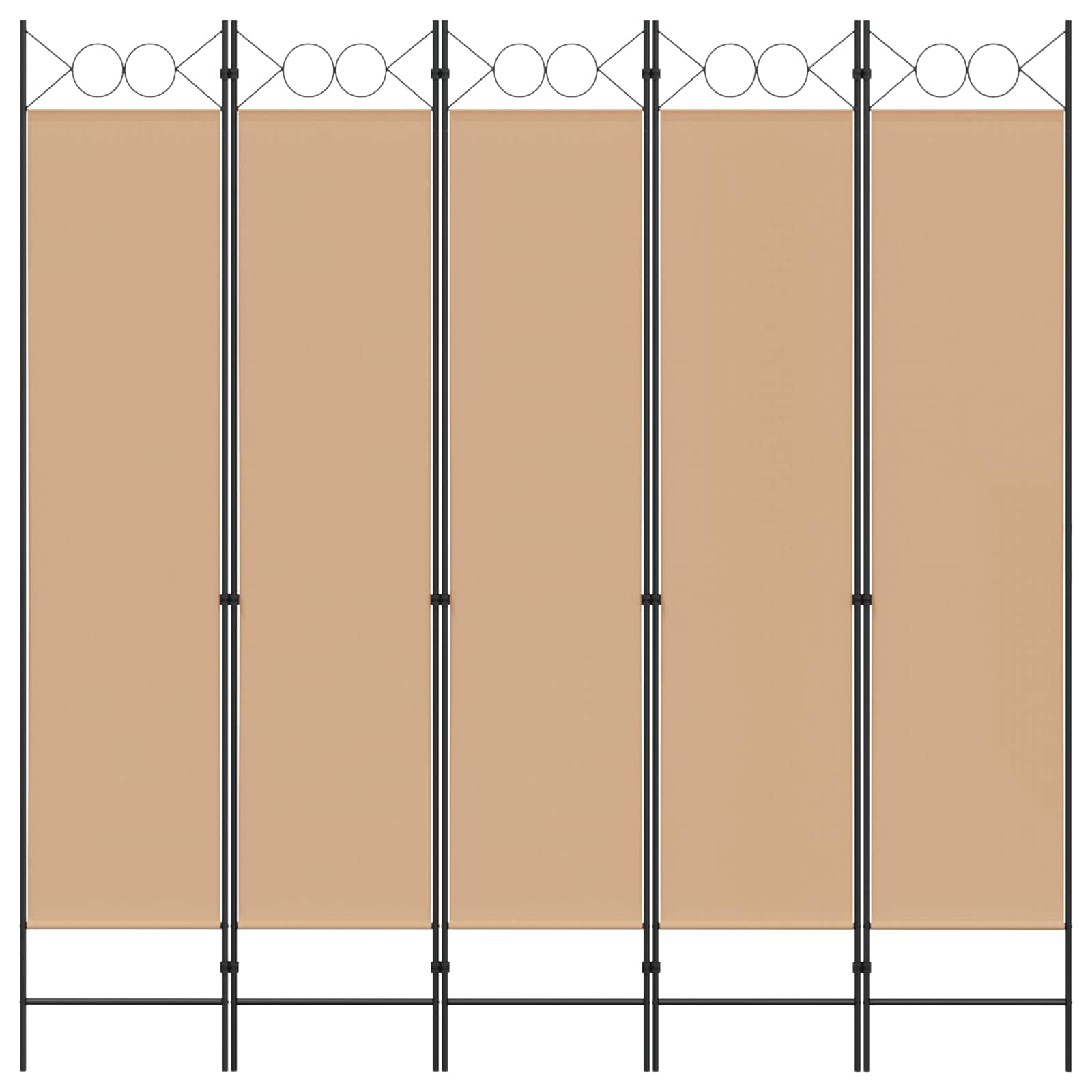 5-paneles szoba elválasztó bézs 200 x 200 cm szövet