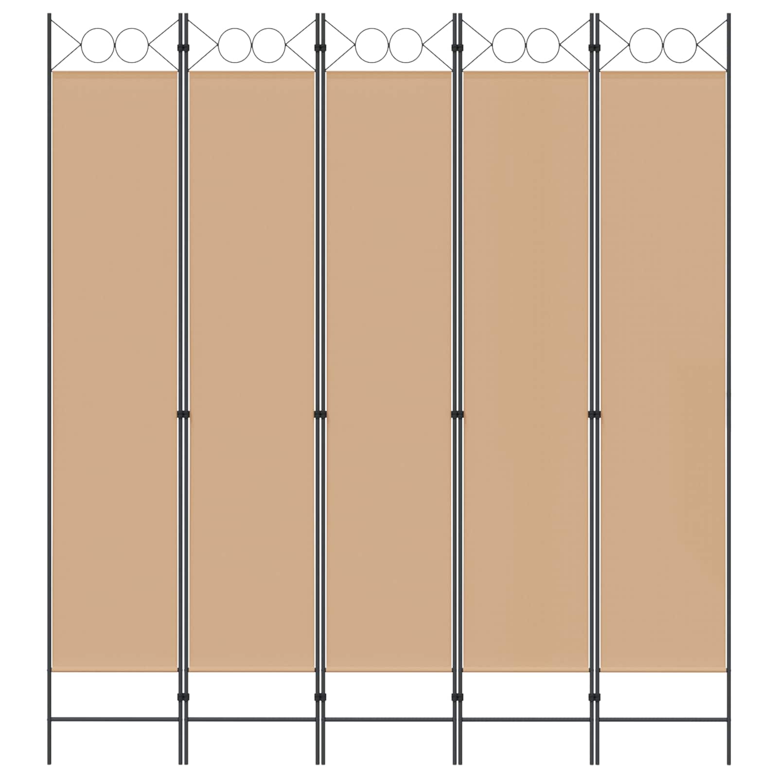 5-paneles szoba elválasztó bézs 200 x 220 cm szövet