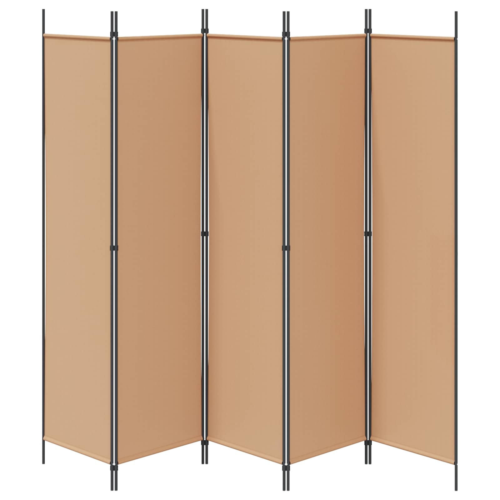 5-paneles szoba elválasztó bézs 250 x 200 cm szövet