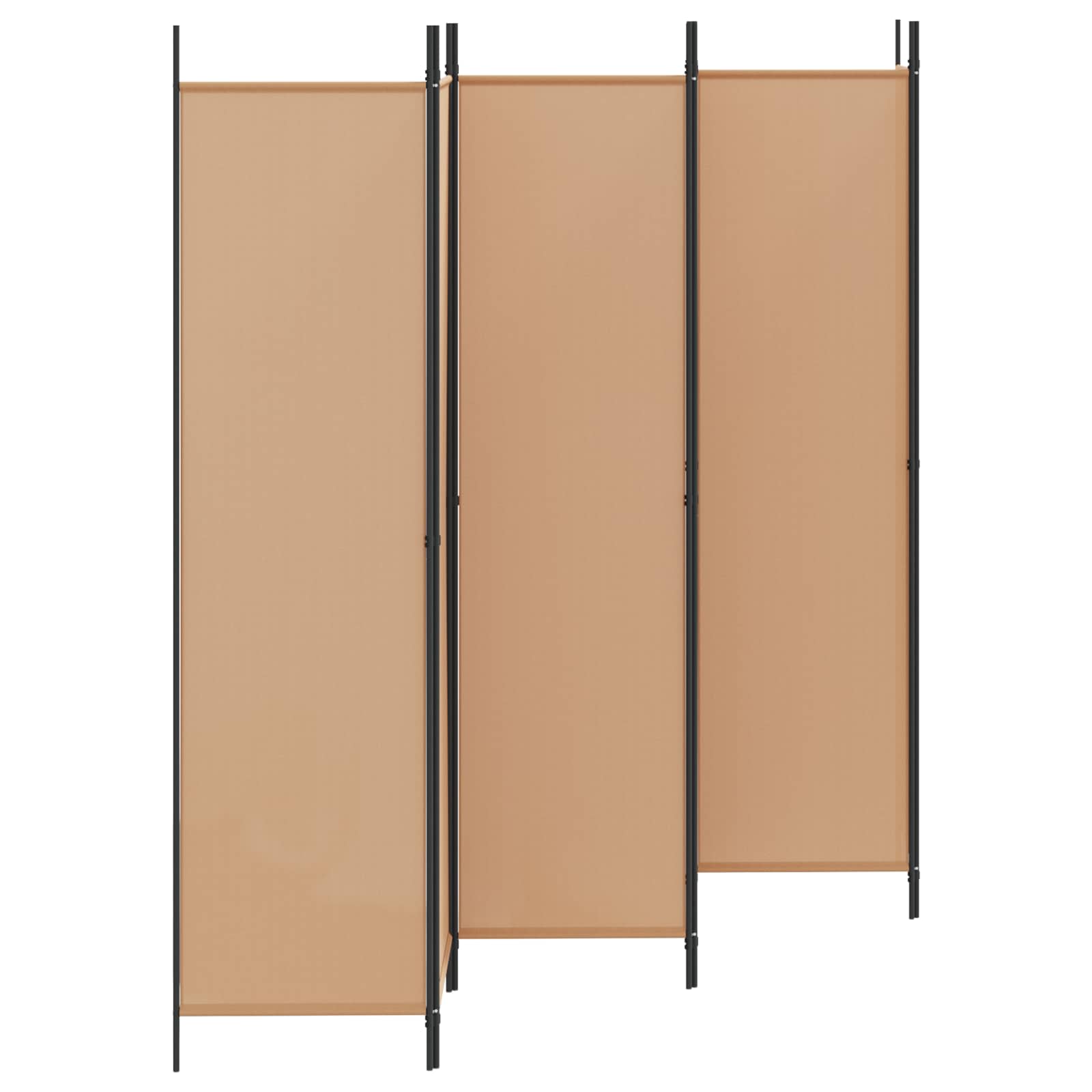 6-paneles szobaelválasztó bézs 300 x 200 cm szövet