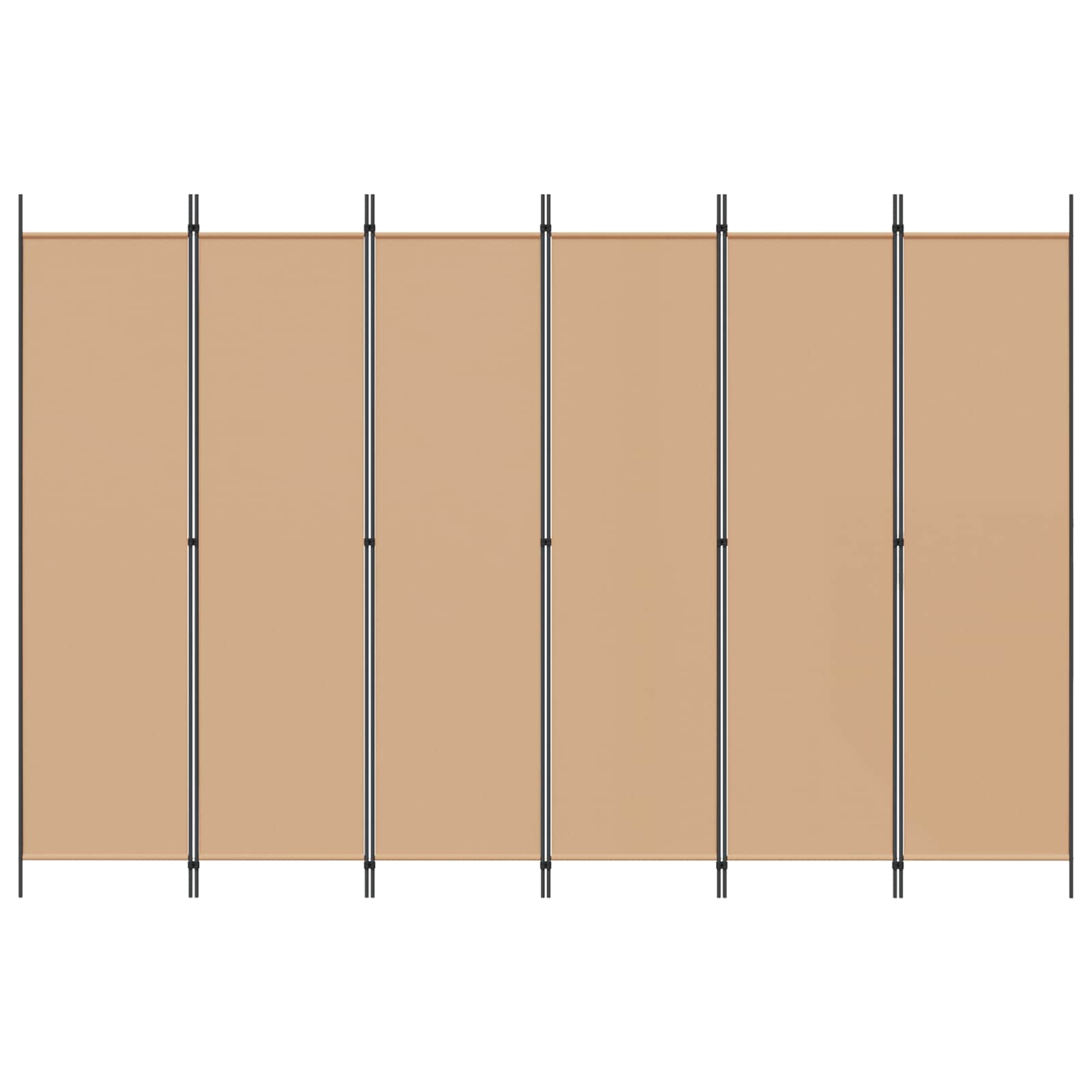 6-paneles szobaelválasztó bézs 300 x 200 cm szövet