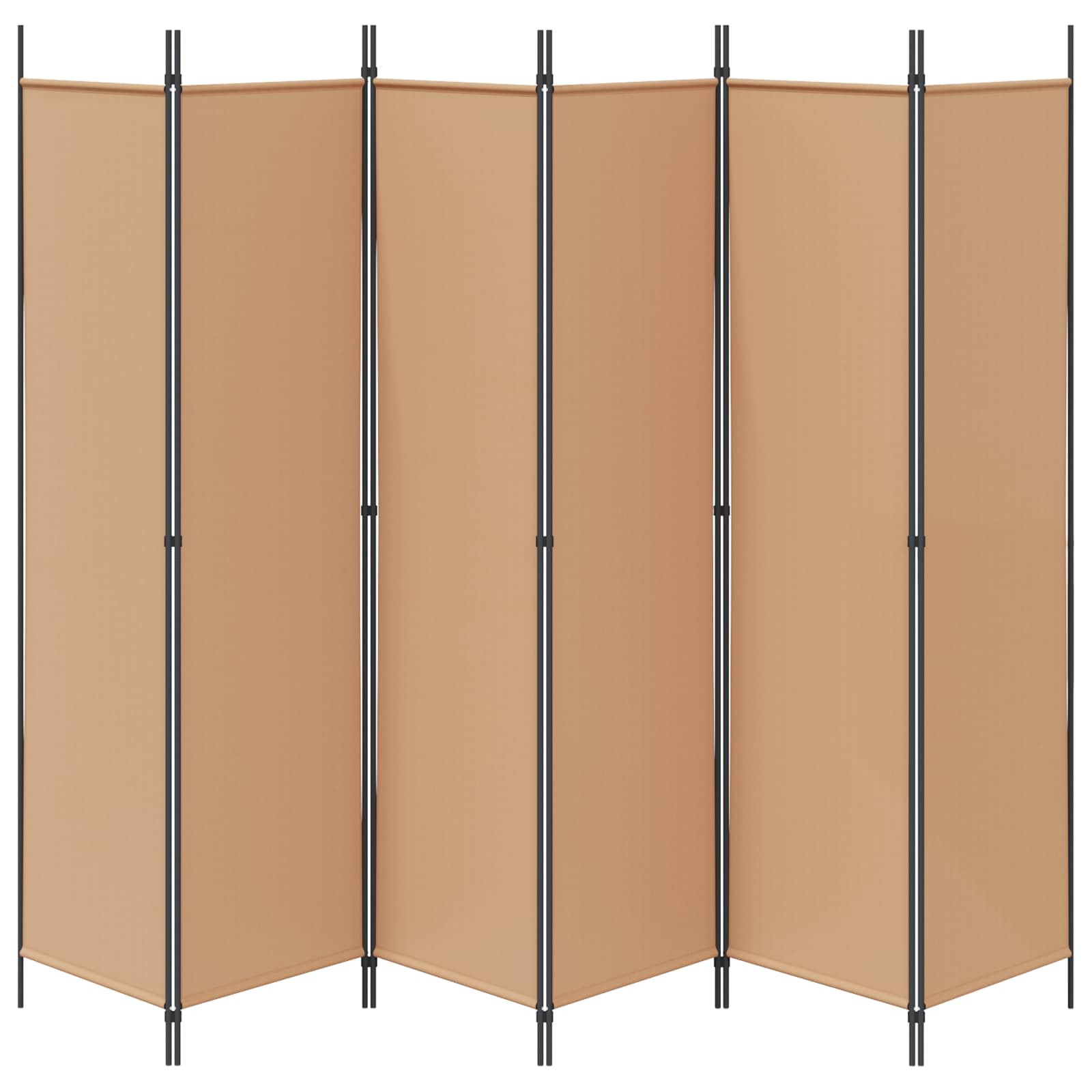 6-paneles szobaelválasztó bézs 300 x 200 cm szövet