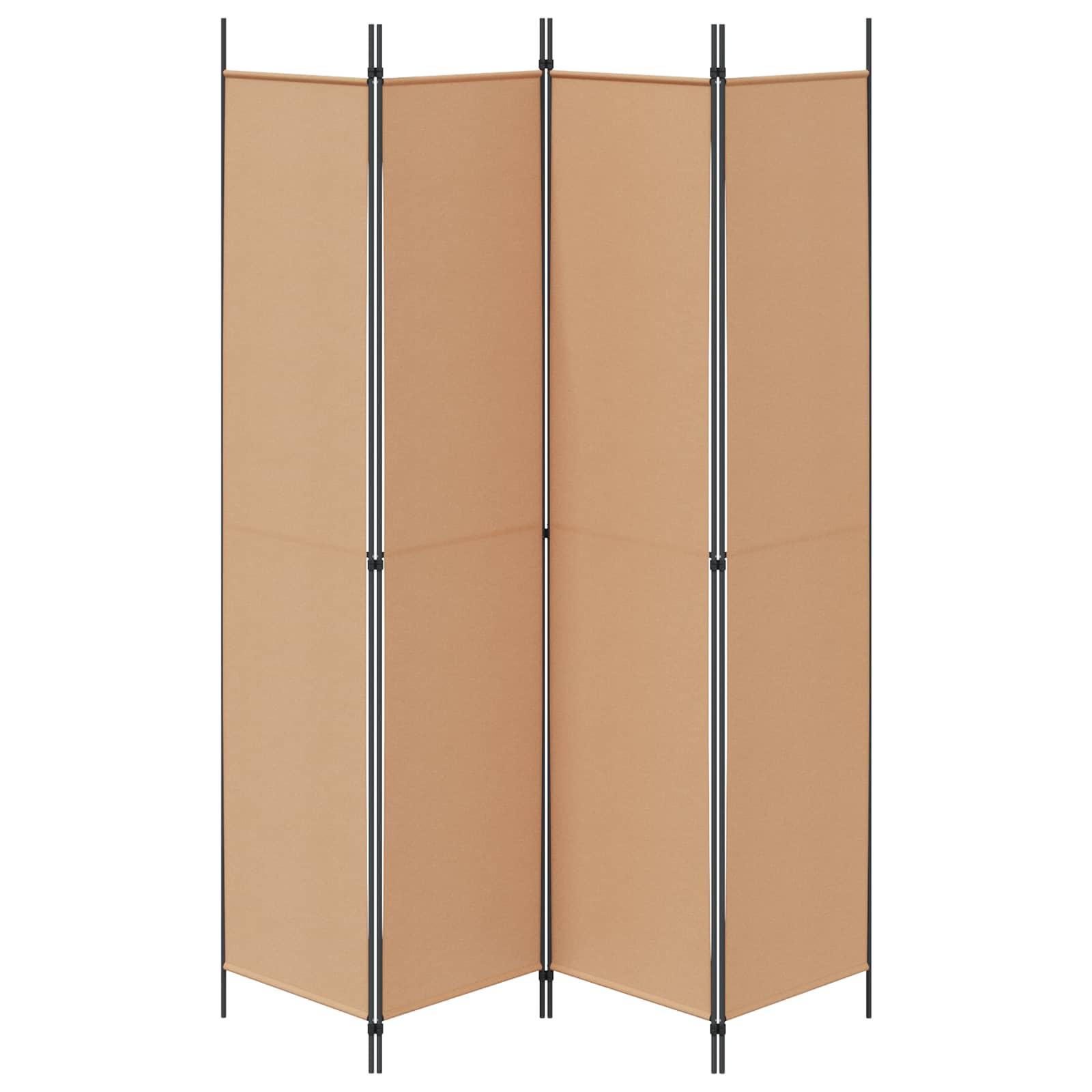 4-paneles szoba elválasztó bézs 200 x 220 cm szövet