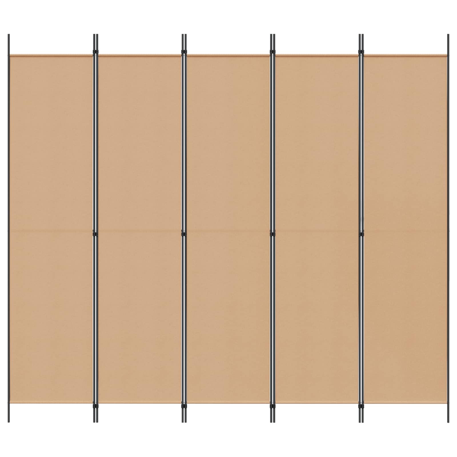 5-paneles szoba elválasztó bézs 250 x 220 cm szövet