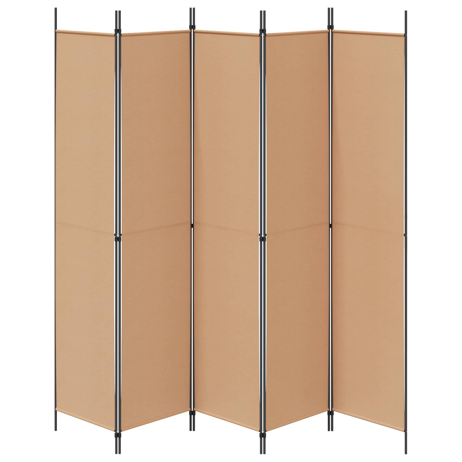 5-paneles szoba elválasztó bézs 250 x 220 cm szövet
