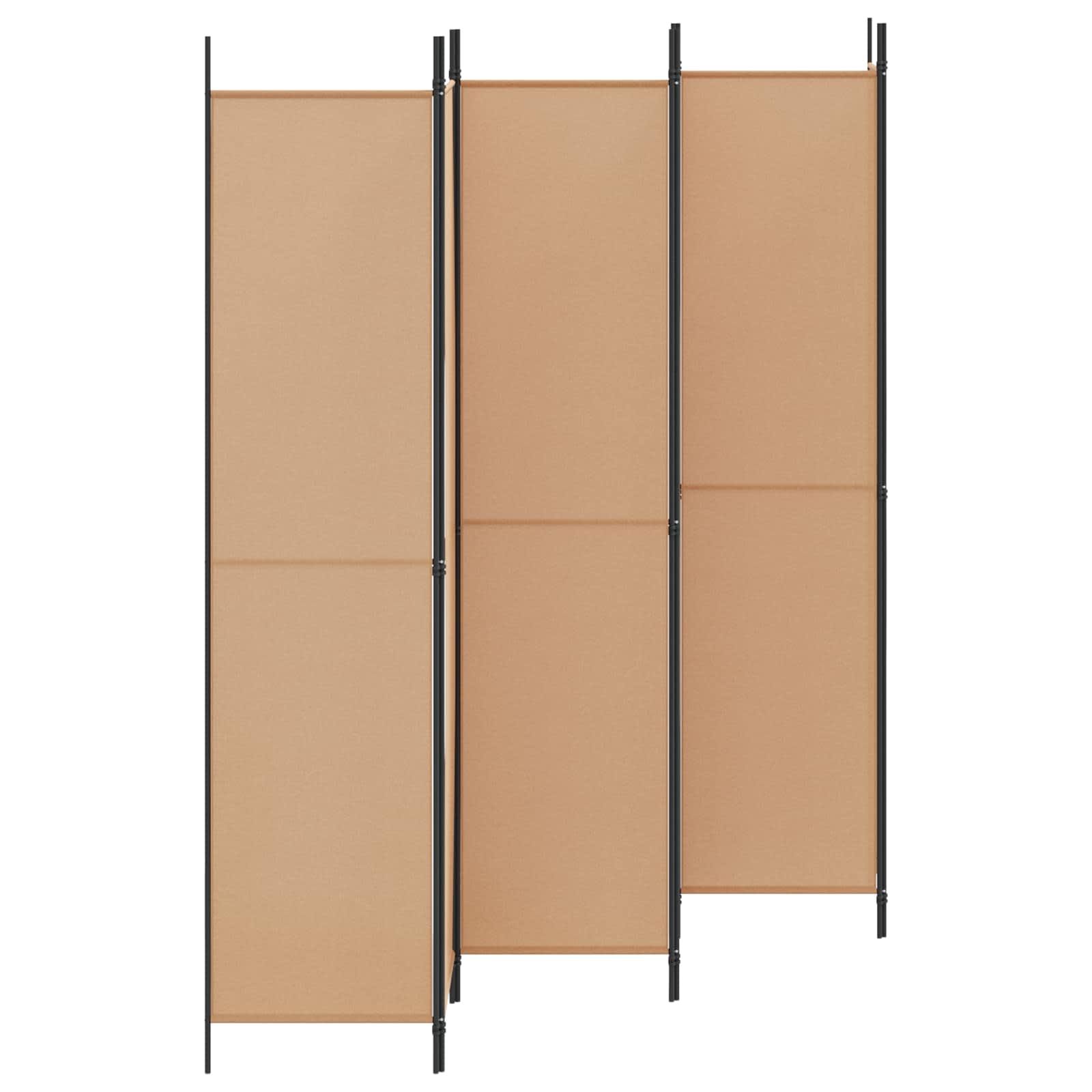 6-paneles szobaelválasztó bézs 300 x 220 cm szövet