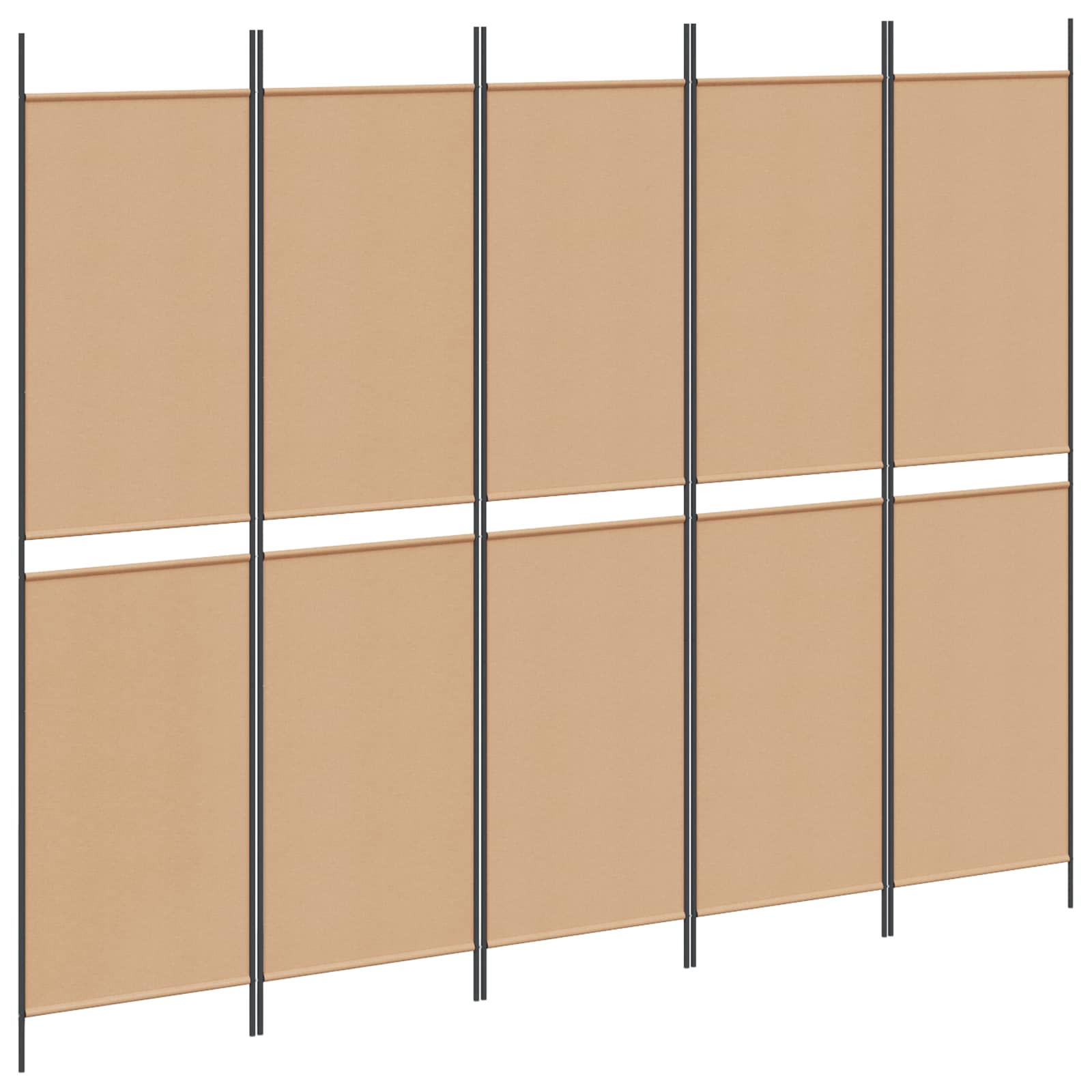 5-paneles szoba elválasztó bézs 250 x 200 cm szövet