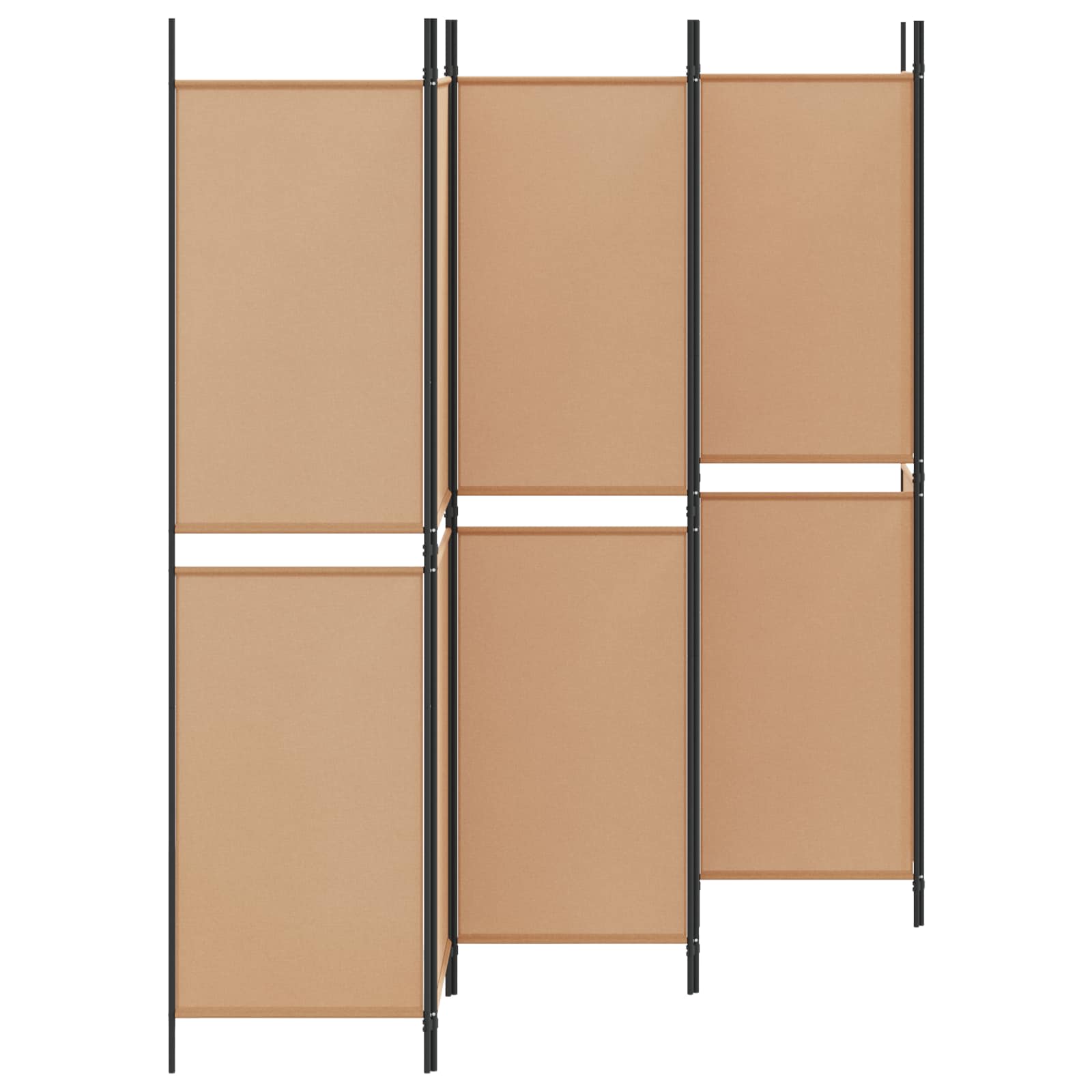 6-paneles szobaelválasztó bézs 300 x 200 cm szövet