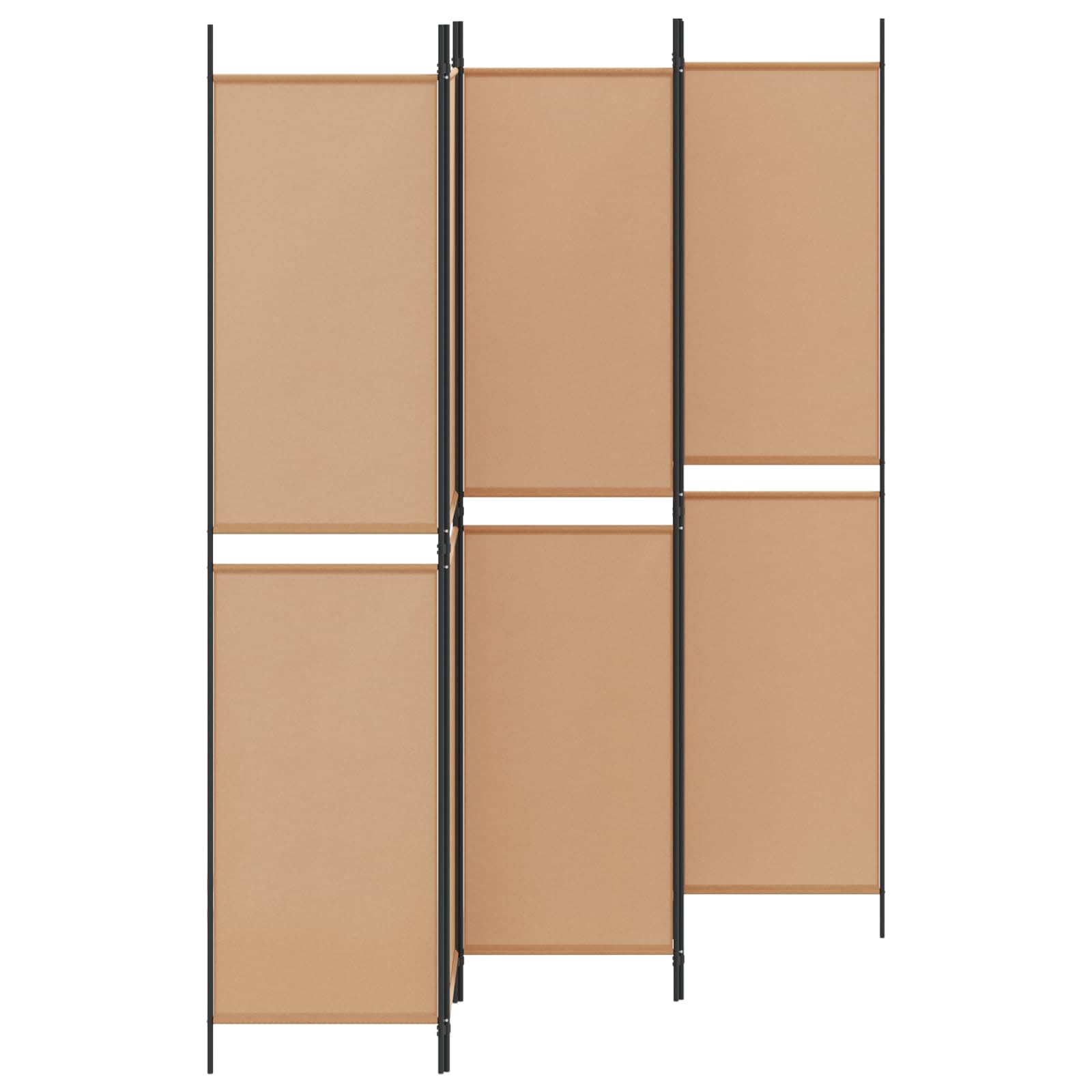 5-panelos szoba leválasztó bézs 250 x 220 cm szövet
