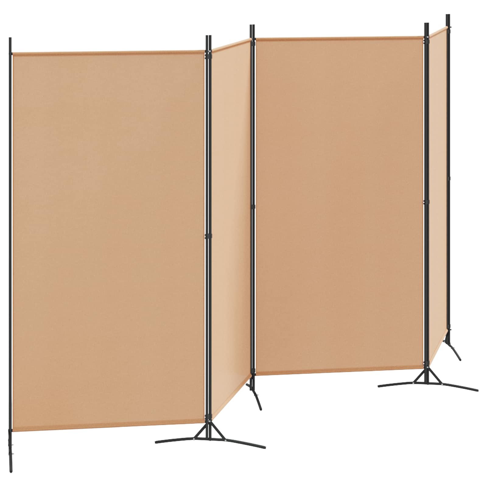 4-paneles szoba elválasztó bézs 346 x 180 cm szövet