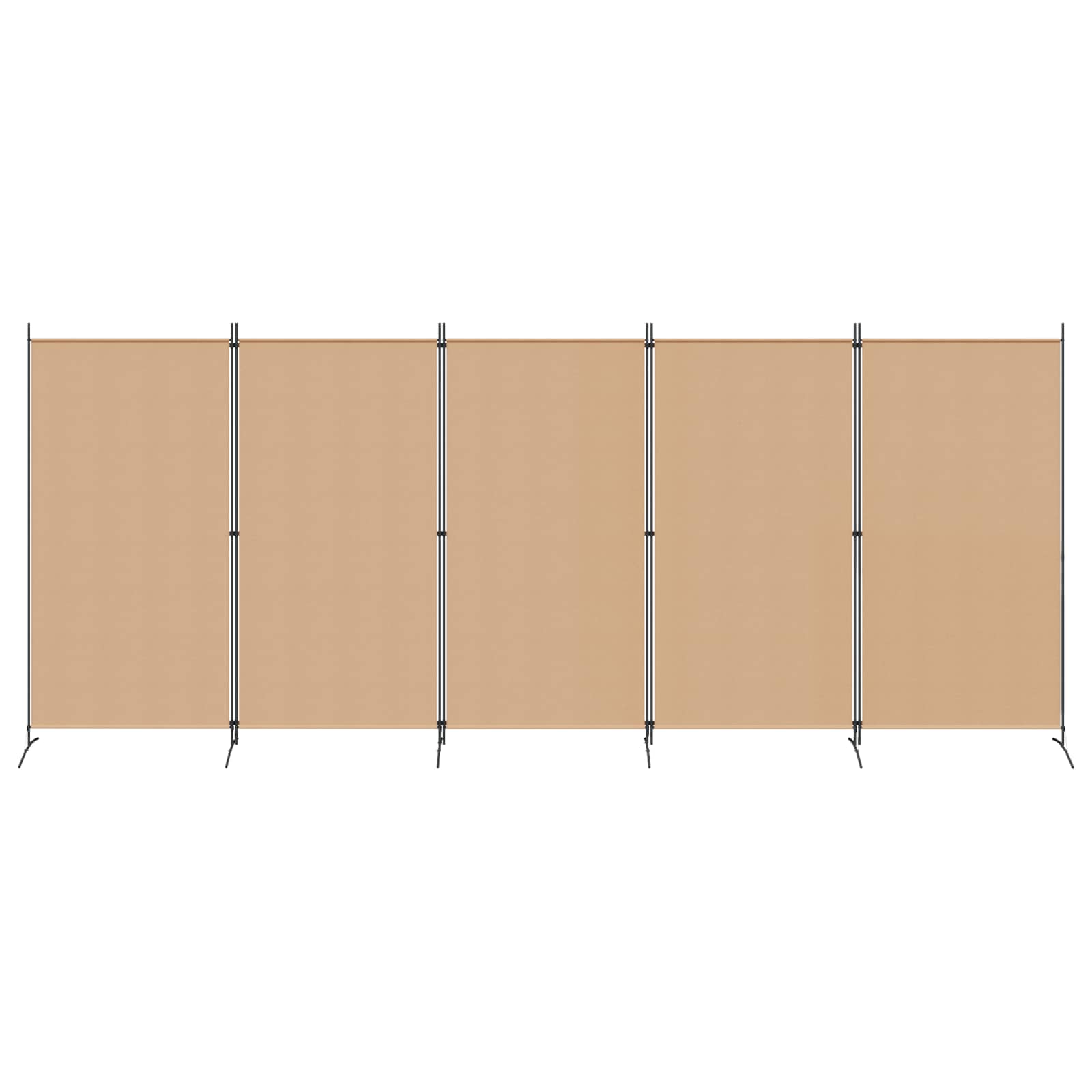 5-paneles szoba elválasztó bézs 433 x 180 cm szövet
