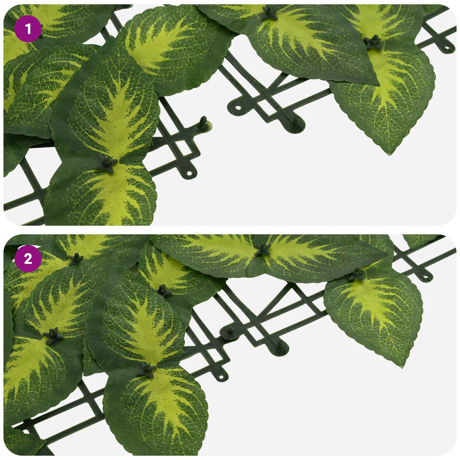 Erkély képernyő levelekkel zöld és sárga 500 x 75 cm