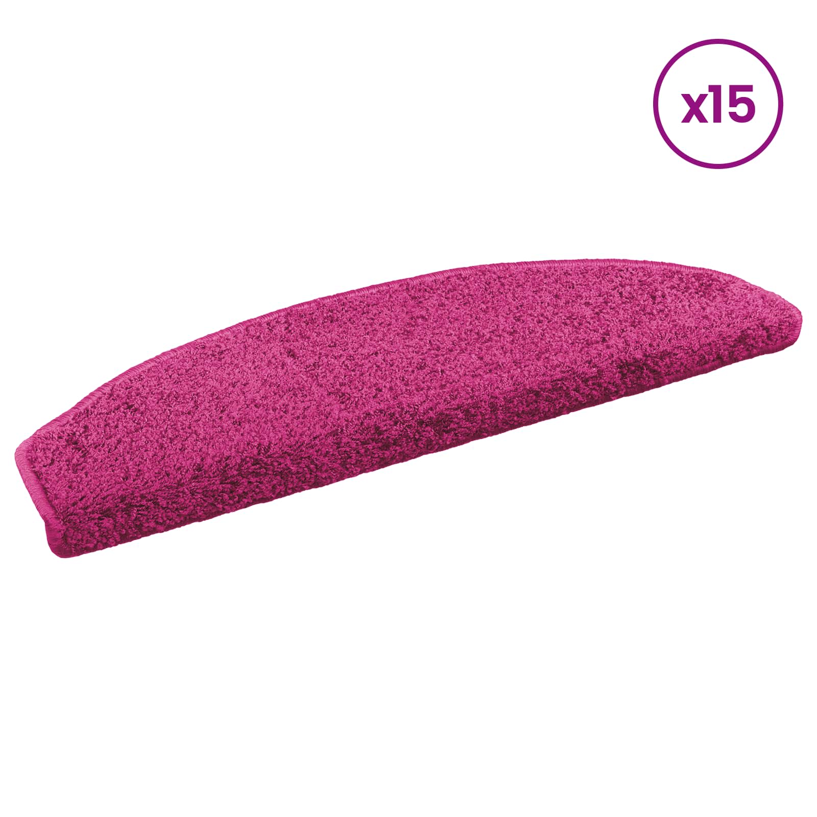 Öntapadós lépcsőszőnyegek 15 pcs rózsaszín 80 x 24,5 x 3,5 cm