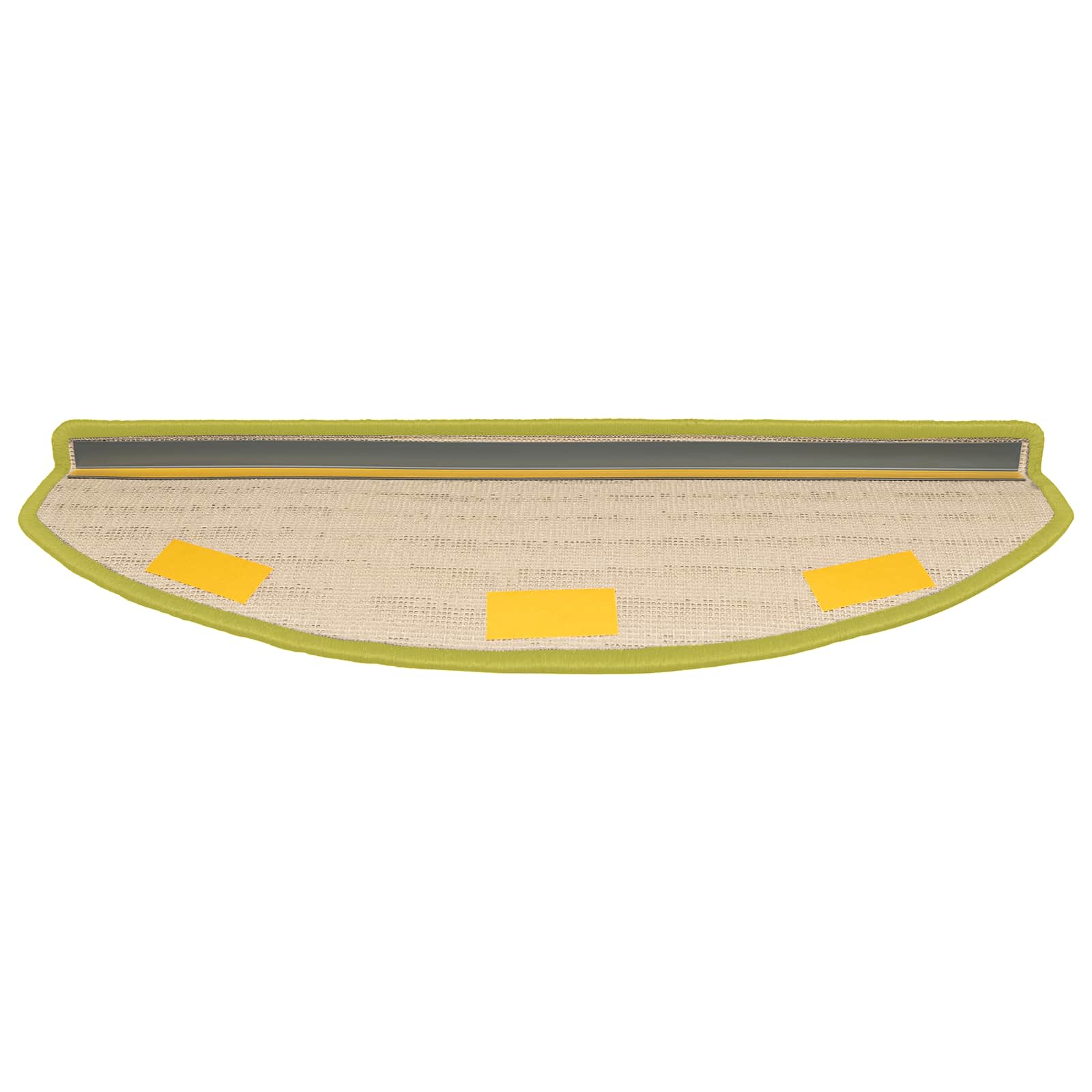 Öntapadós lépcsőszőnyegek félkör 15 pcs zöld 80 x 24,5 x 3,5 cm