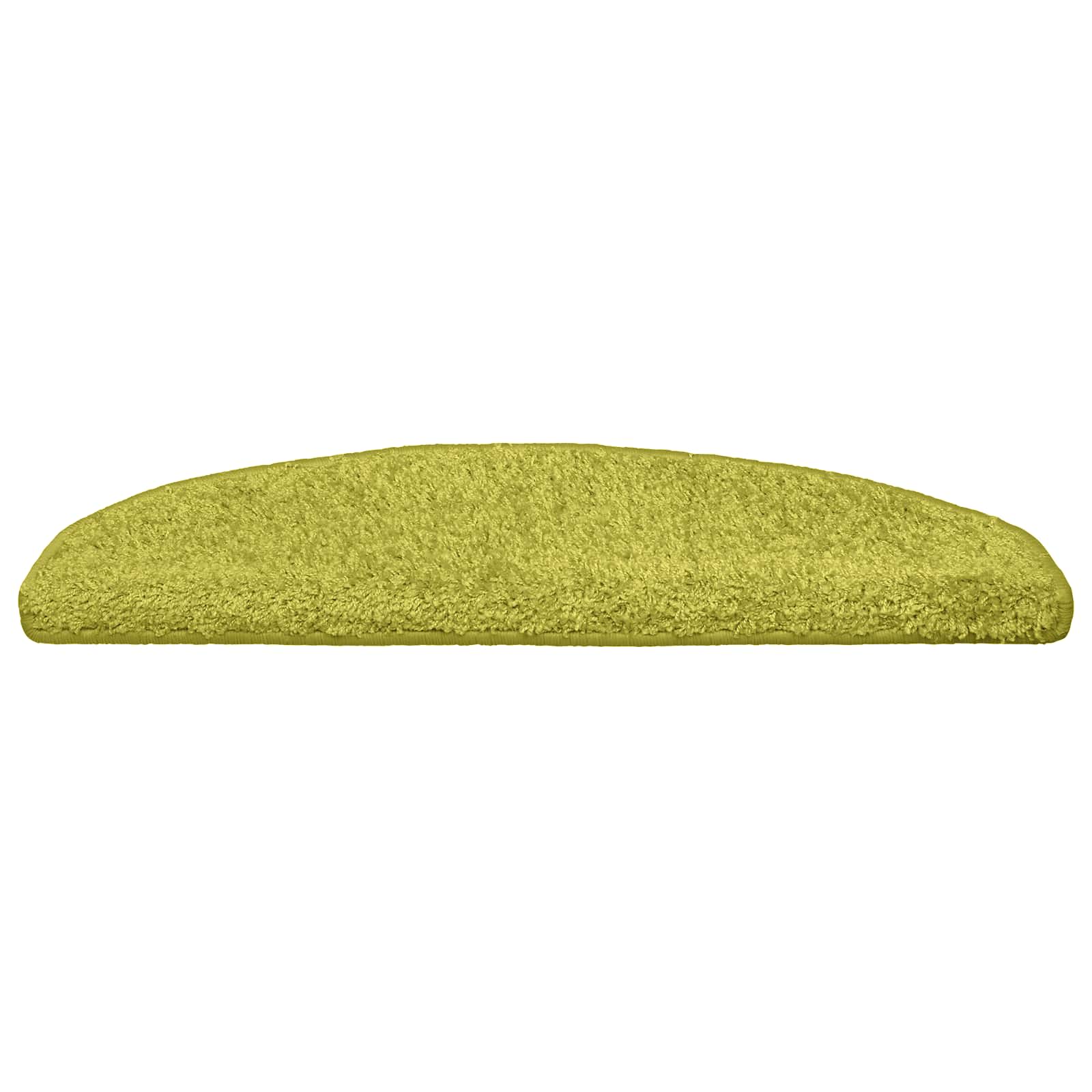 Öntapadós lépcsőszőnyegek félkör 15 pcs zöld 80 x 24,5 x 3,5 cm