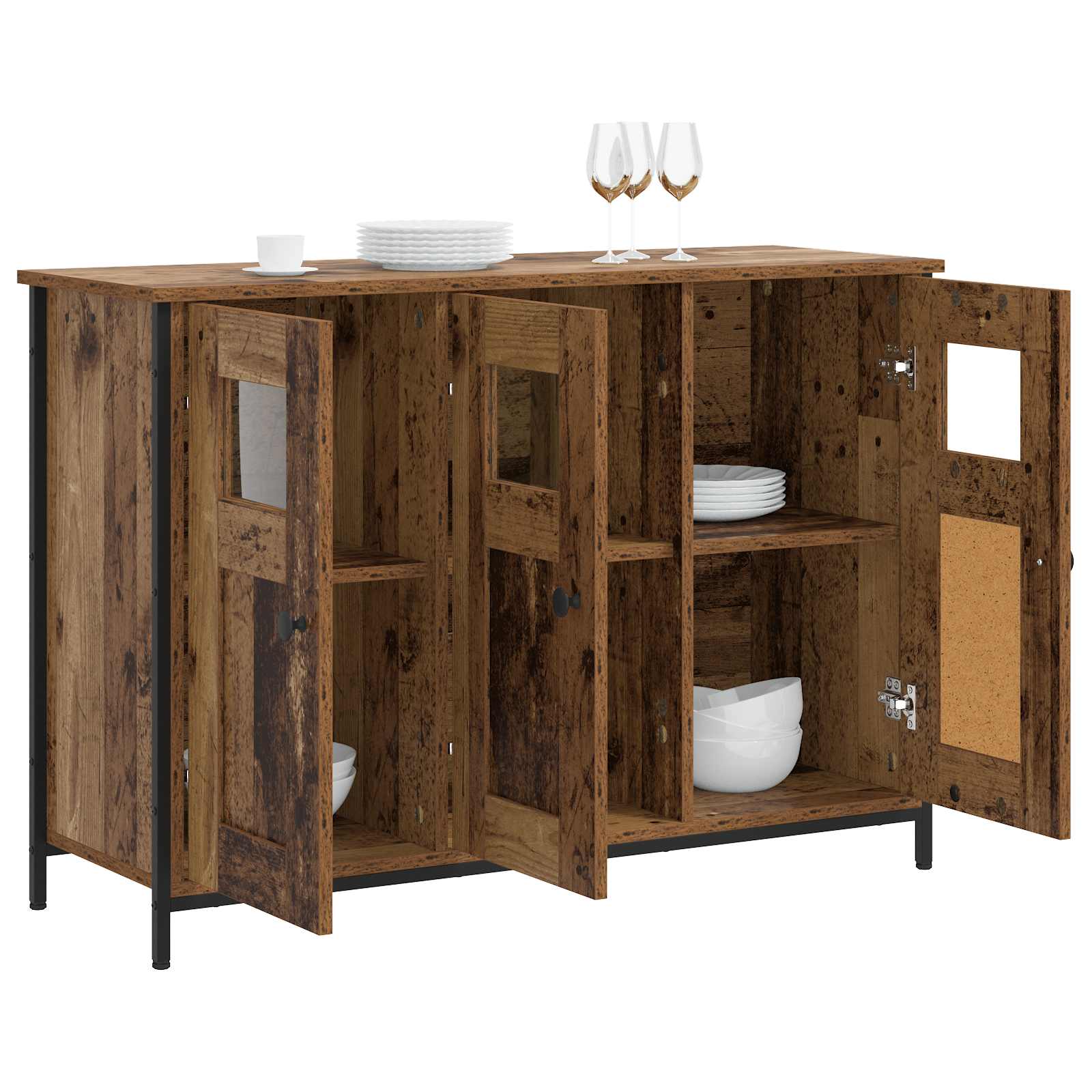 Széf antik fa 100 x 35 x 70 cm szerelt fa