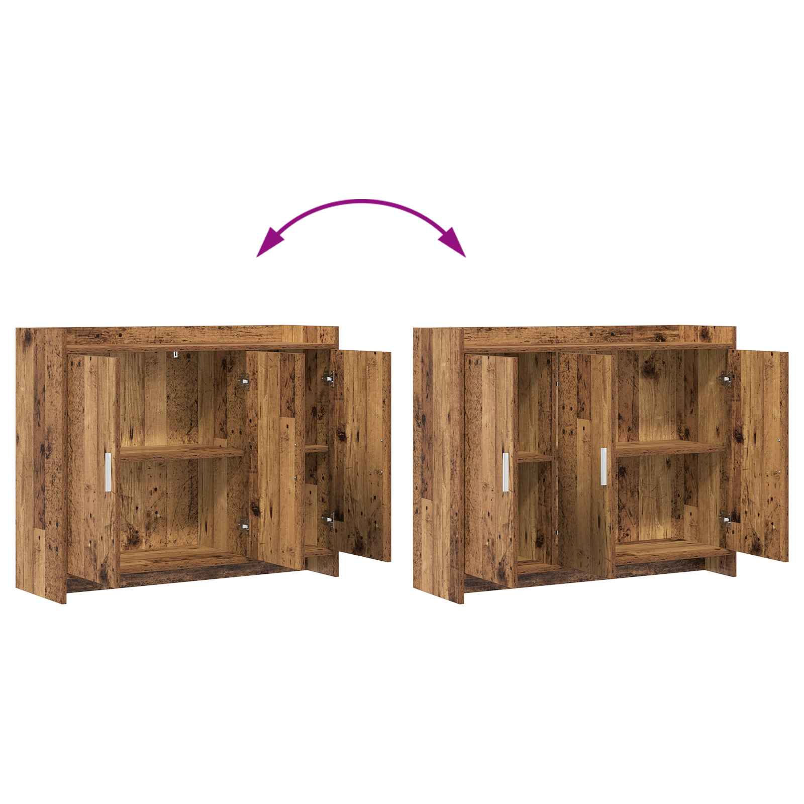 Széf antik fa 98,5 x 33 x 80 cm szerelt fa