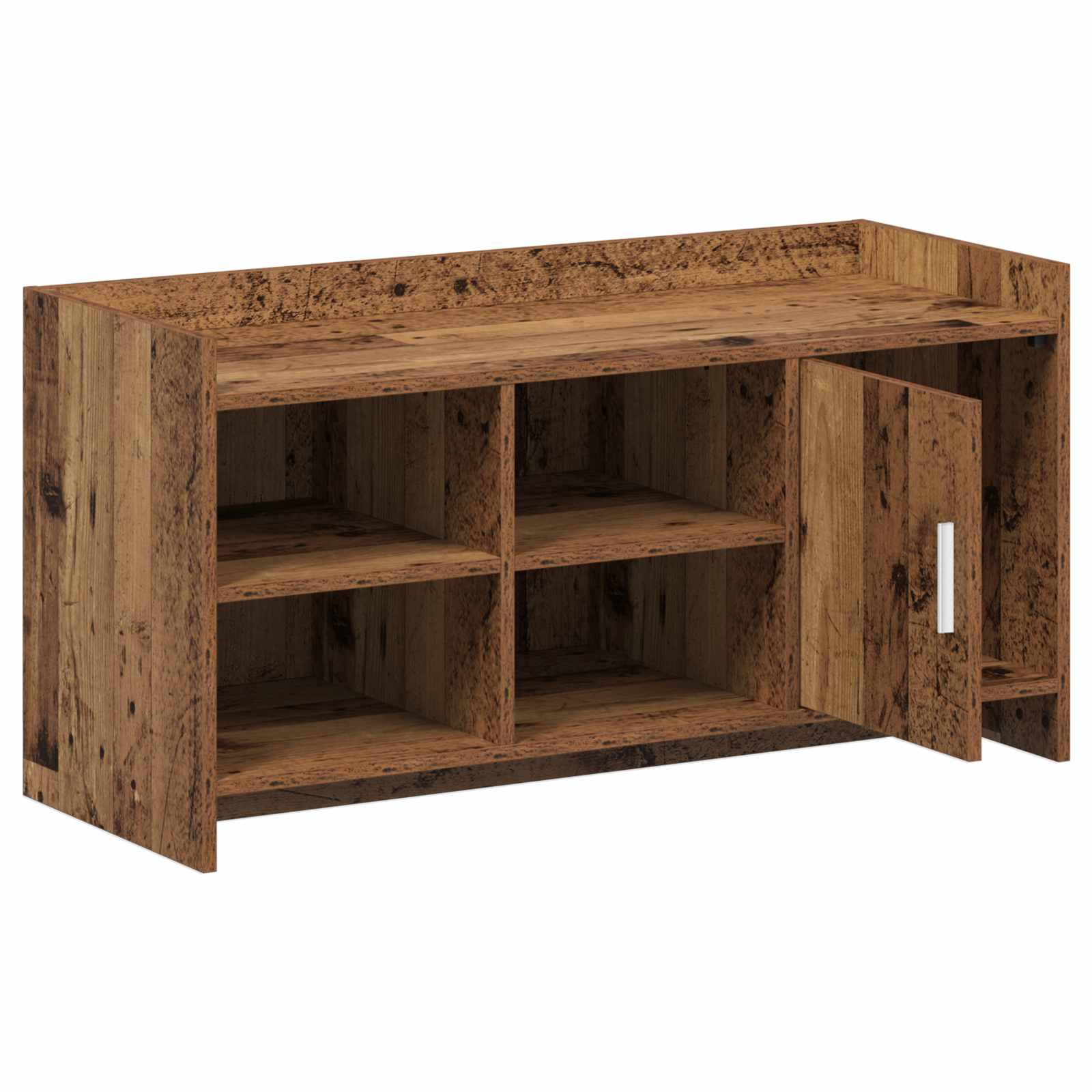 Cipőszekrény tárolóval antik fa 100 x 39,5 x 51 cm szerelt fa