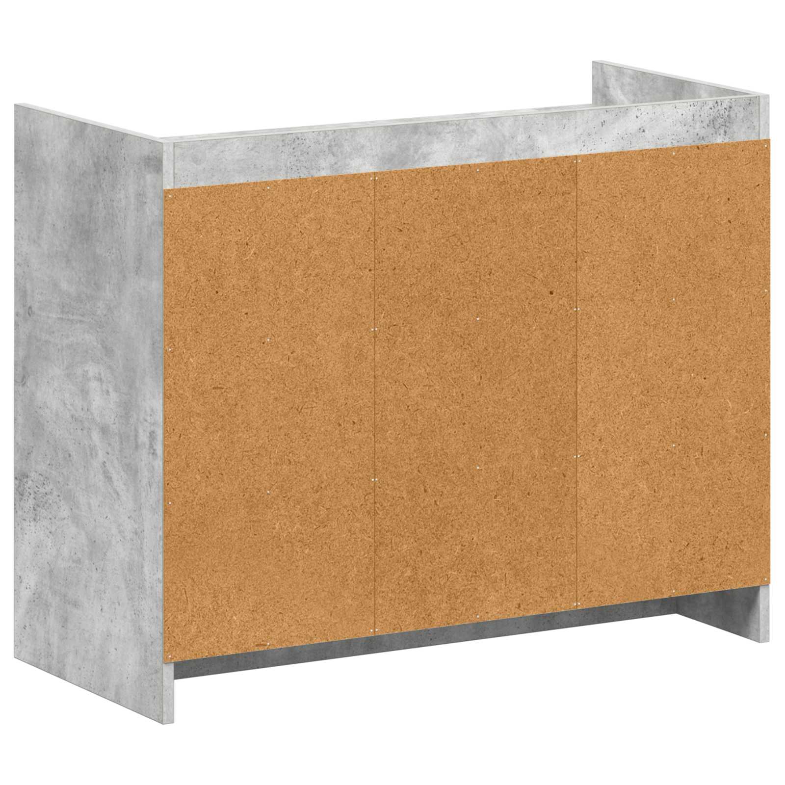 Cipőszekrény tárolóval betonszürke 85 x 39,5 x 70 cm szerelt fa