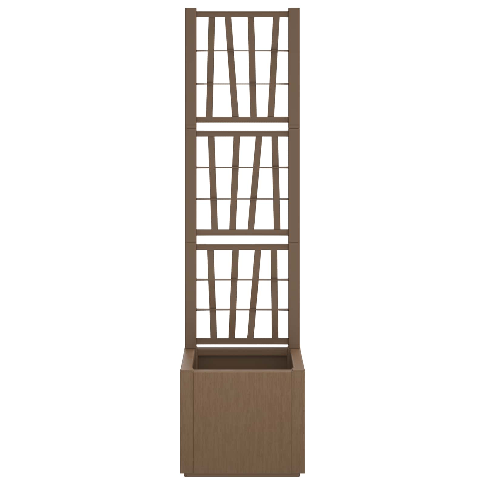 Kertész cserép rácsos változattal barna 36 x 36 x 140 cm