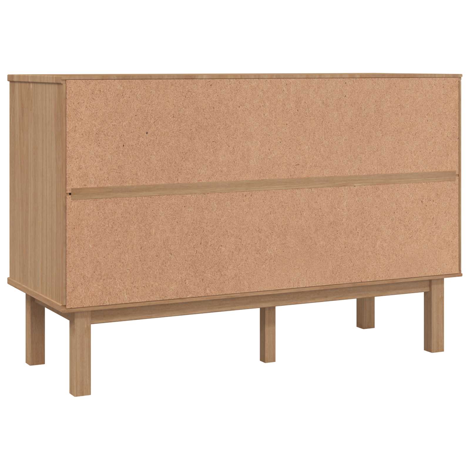 Fiókos szekrény otta fekete 111 x 43 x 73,5 cm tömör fenyőfa