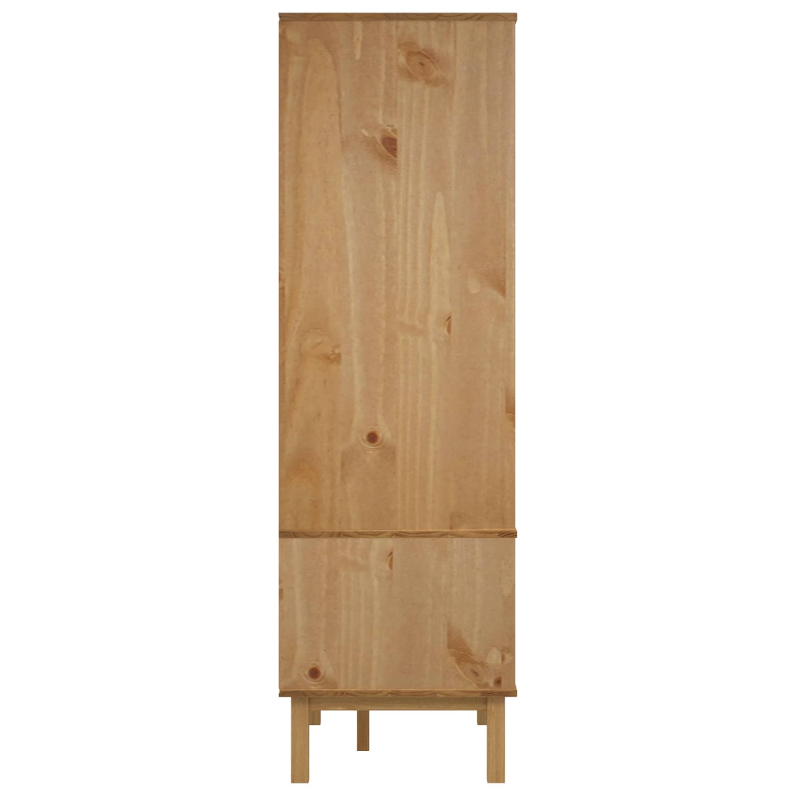 Ruhásszekrény otta fekete 76,5 x 53 x 172 cm tömör fenyőfa