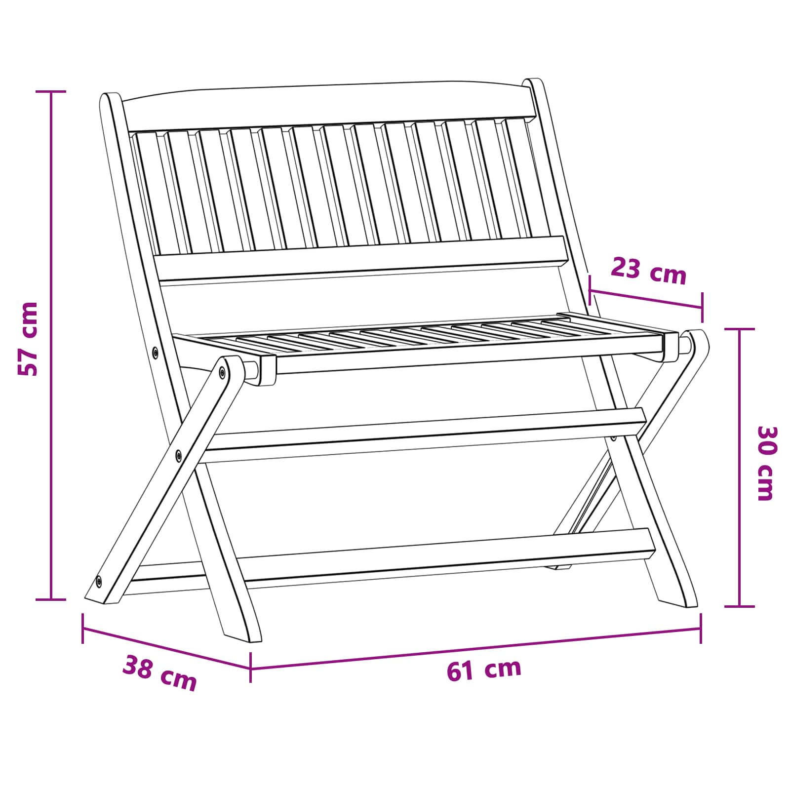 Gyerek pad barna 61 x 38 x 57 cm tömör eukaliptusz fa