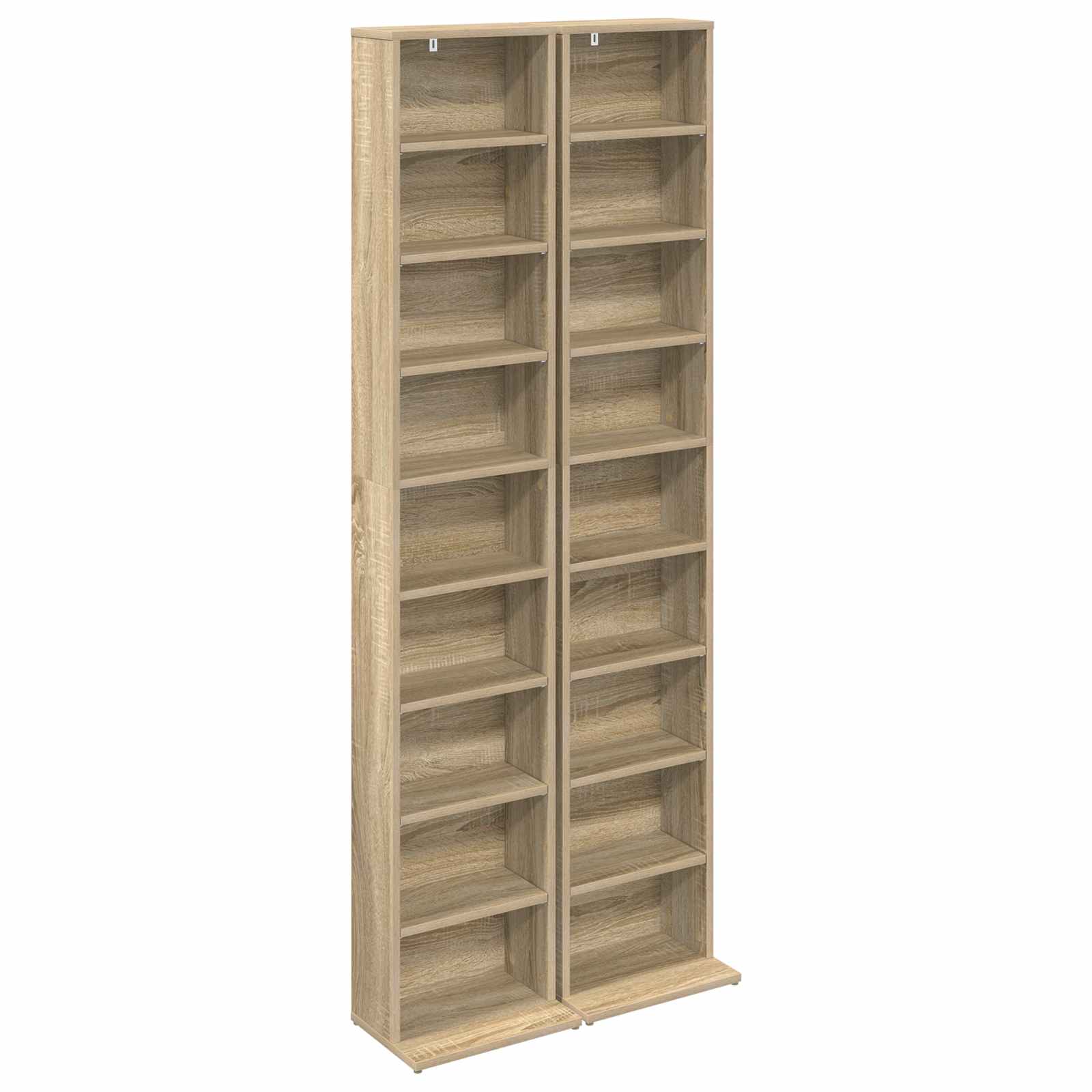 Cd szekrény 2 db sonoma tölgy 33 x 23,5 x 175 cm szerelt fa