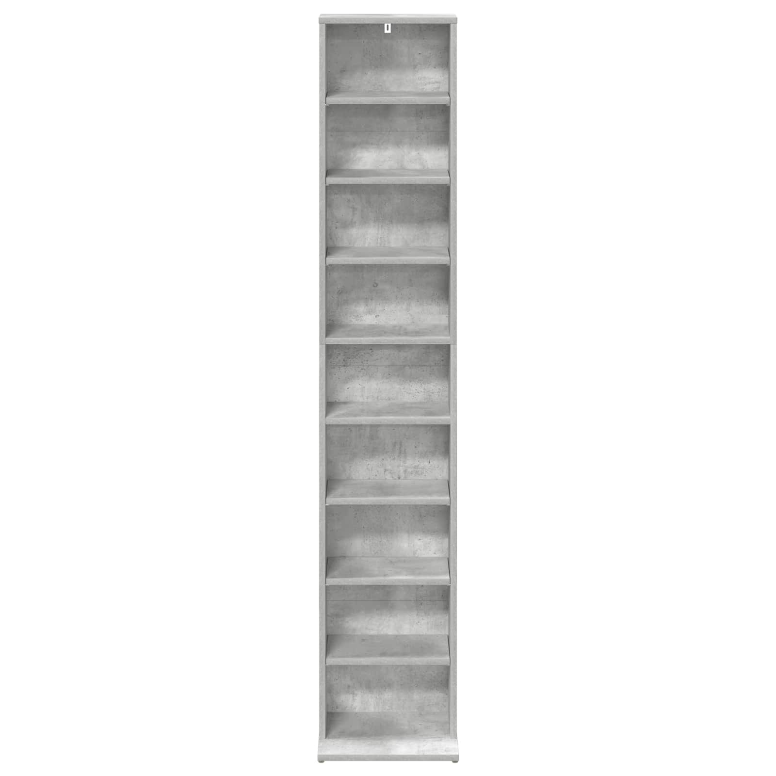 Cd szekrény betonszürke 33 x 23,5 x 175 cm szerelt fa