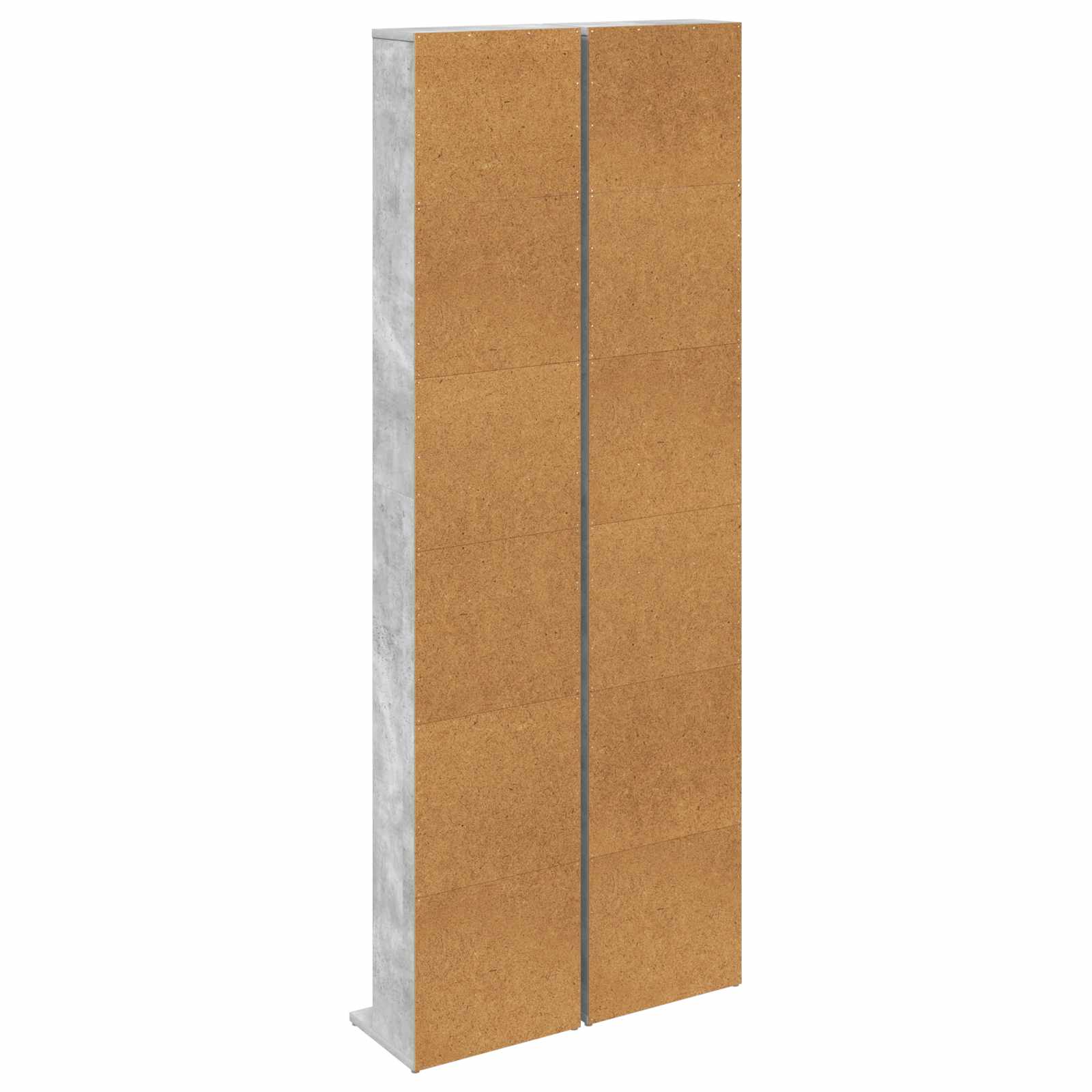 Cd szekrény 2 db betonszürke 33 x 23,5 x 175 cm szerelt fa