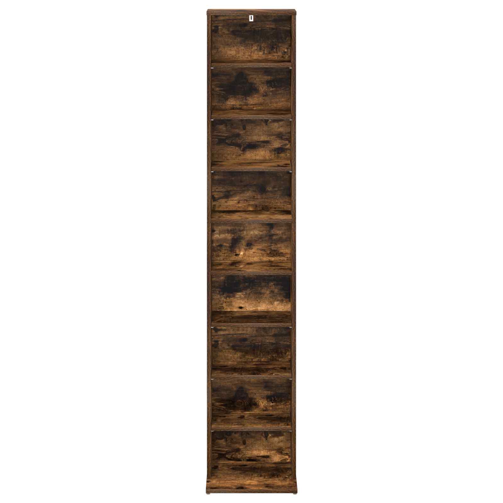 Cd szekrény füstös tölgy 33 x 23,5 x 175 cm szerelt fa