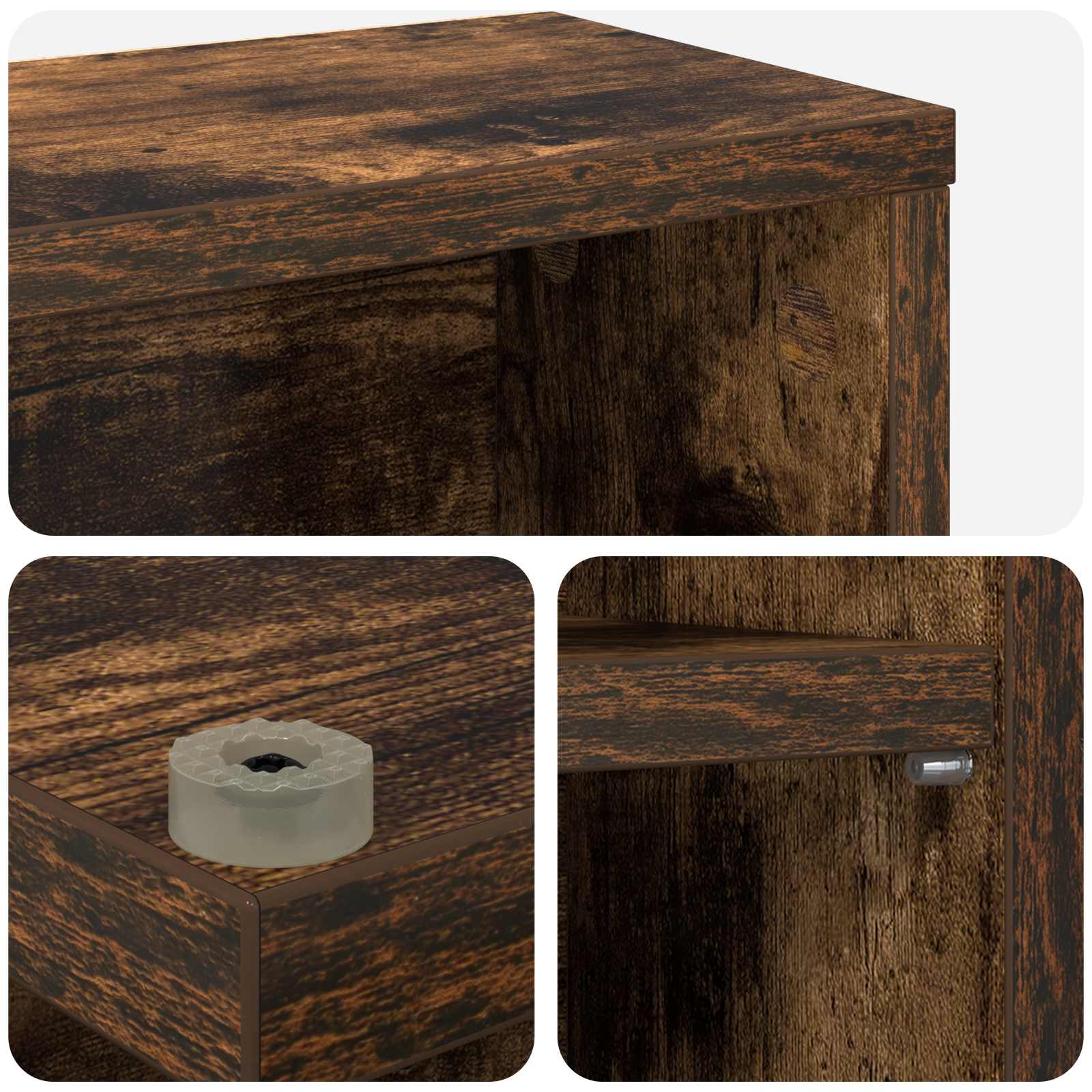 Cd szekrény 2 db füstös tölgy 33 x 23,5 x 175 cm szerelt fa