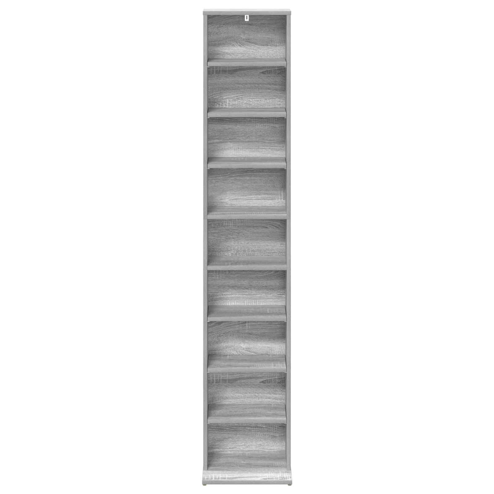 Cd szekrény szürke sonoma 33 x 23,5 x 175 cm szerelt fa