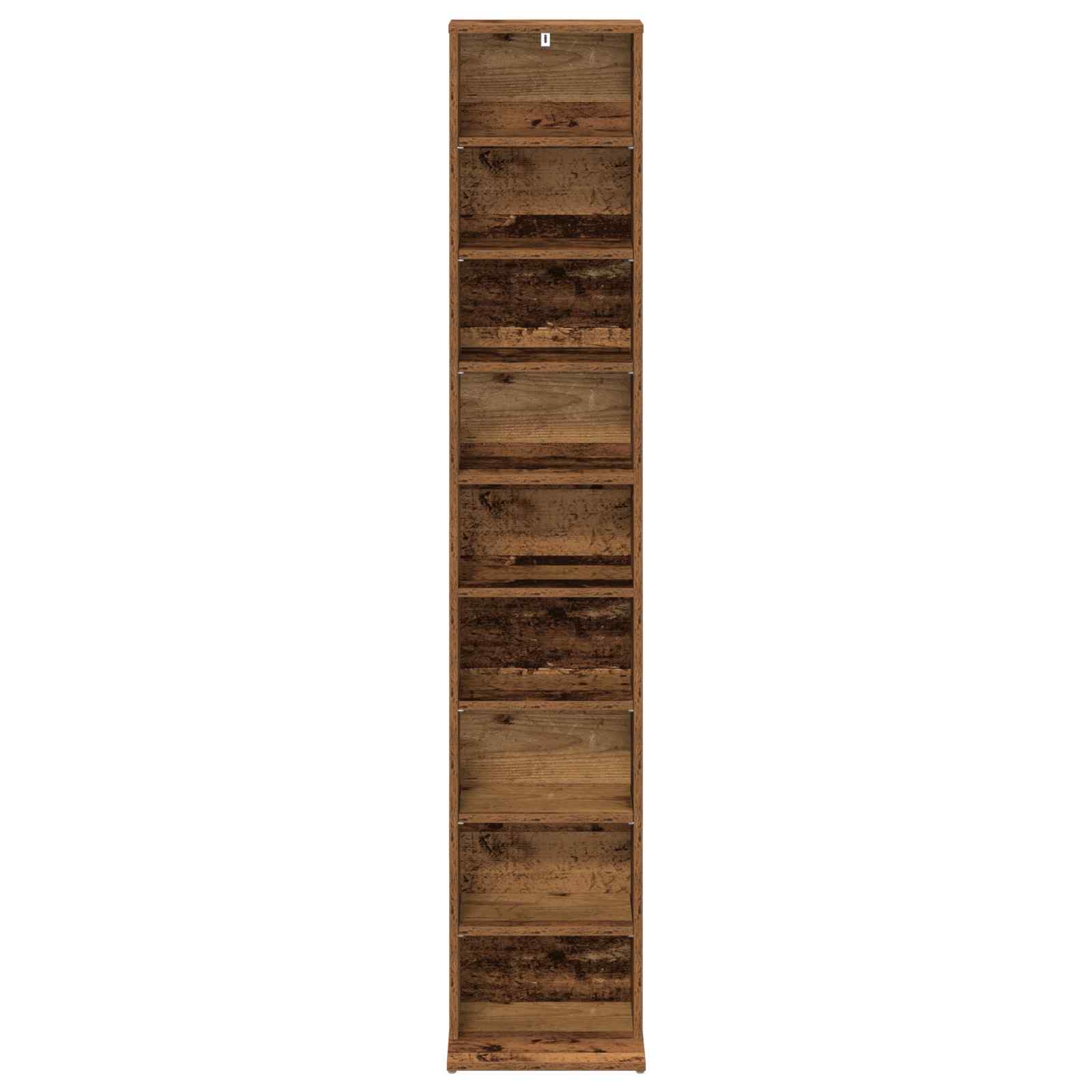 Cd szekrény antik fa 33 x 23,5 x 175 cm szerelt fa