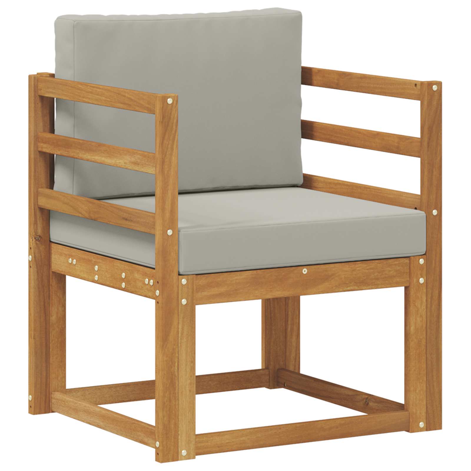 Kültéri kanapé szett tömör akácfa és poliészter