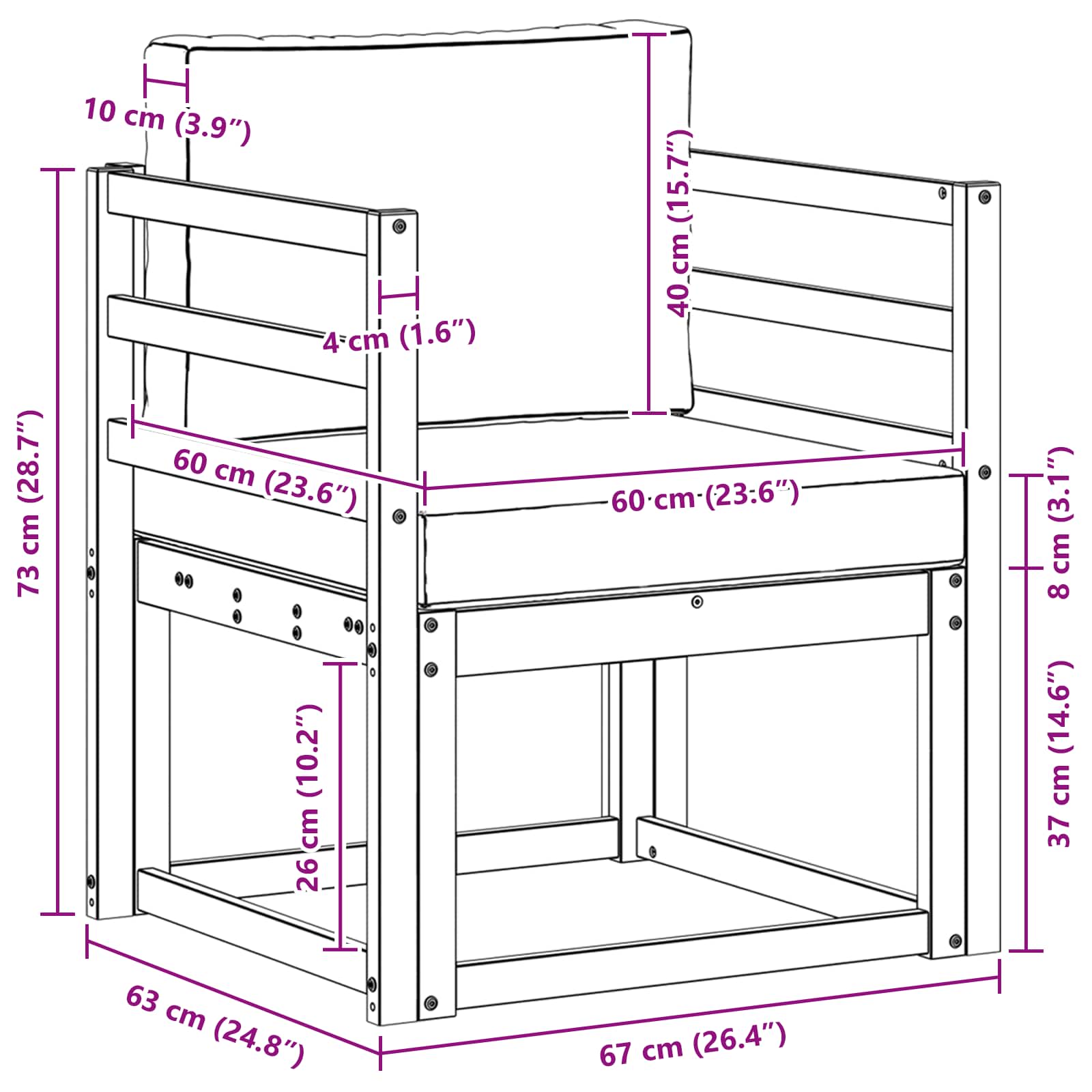 Kültéri kanapé szett tömör akácfa és poliészter