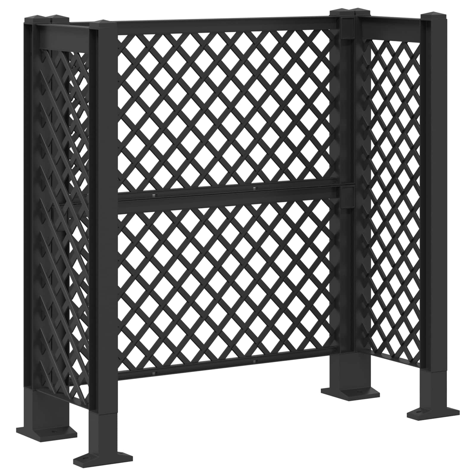 Kukás rács antracitszürke 123 x 47 x 114 cm pp