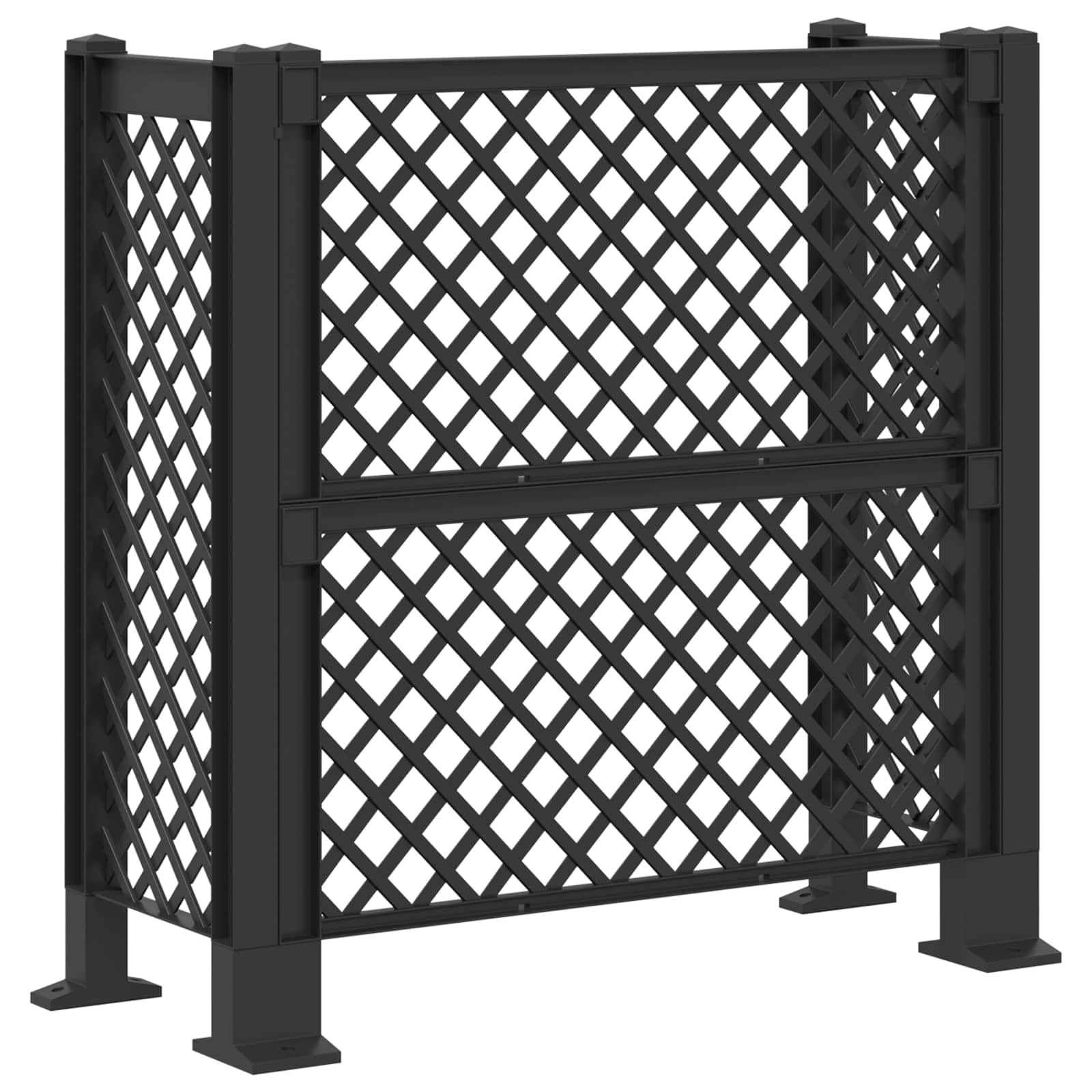 Kukás rács antracitszürke 123 x 47 x 114 cm pp